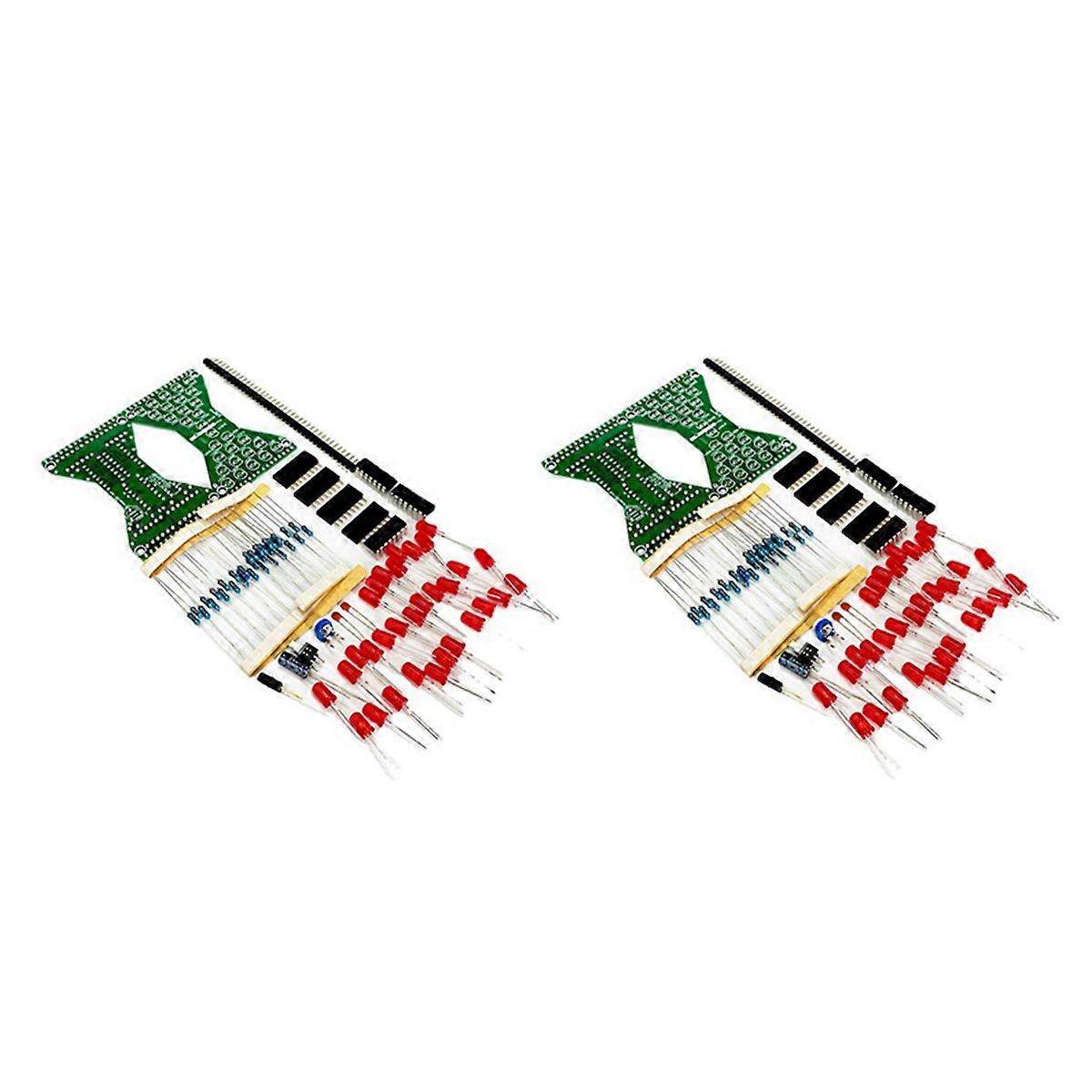 30 LEDs Reloj de arena electrónico LED Kit de bricolaje Placa PCB de doble capa