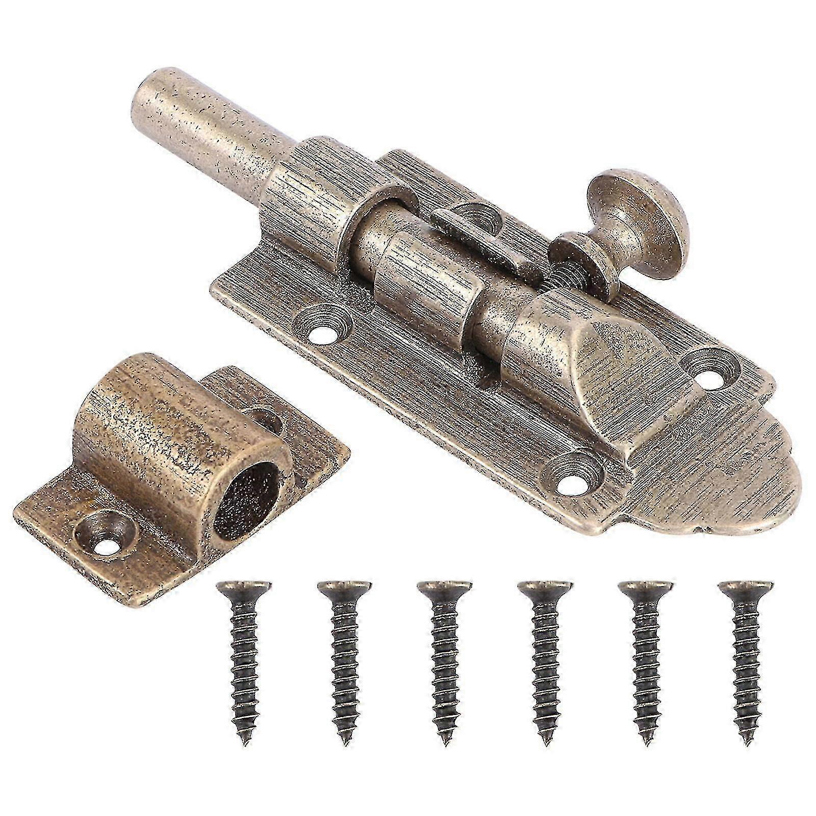 Kinesisk Antikk Messing Tredørlås Skyvevinduslås Deadbolt