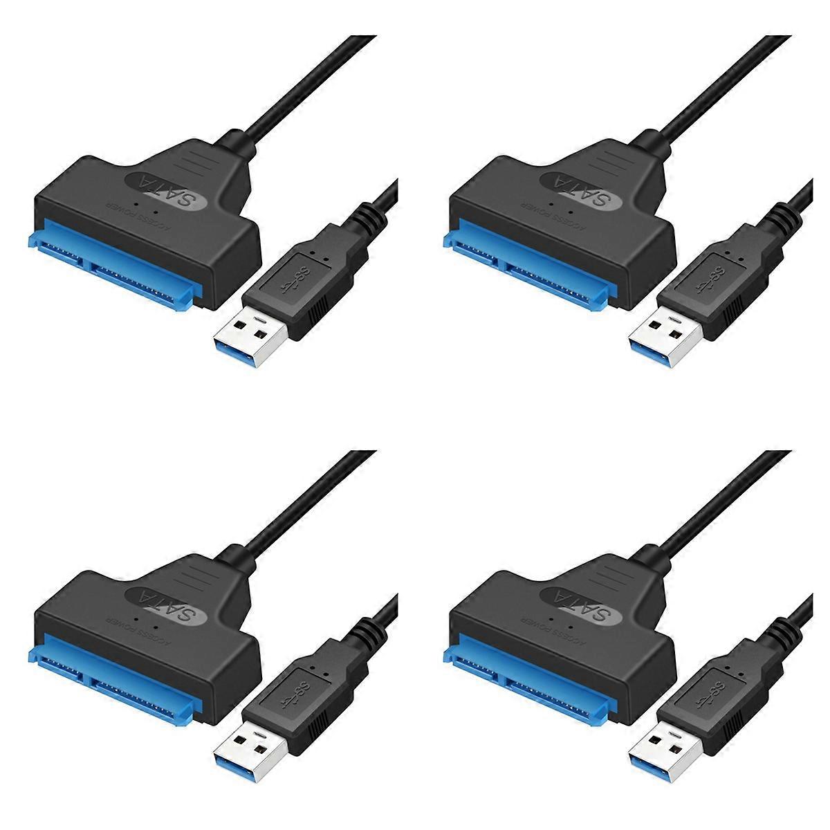 4X USB Sata Cable Sata 3 to USB 3.0 Adapter USB Sata Adapter Cable Support 2.5 Inches Ssd Hdd Hard D