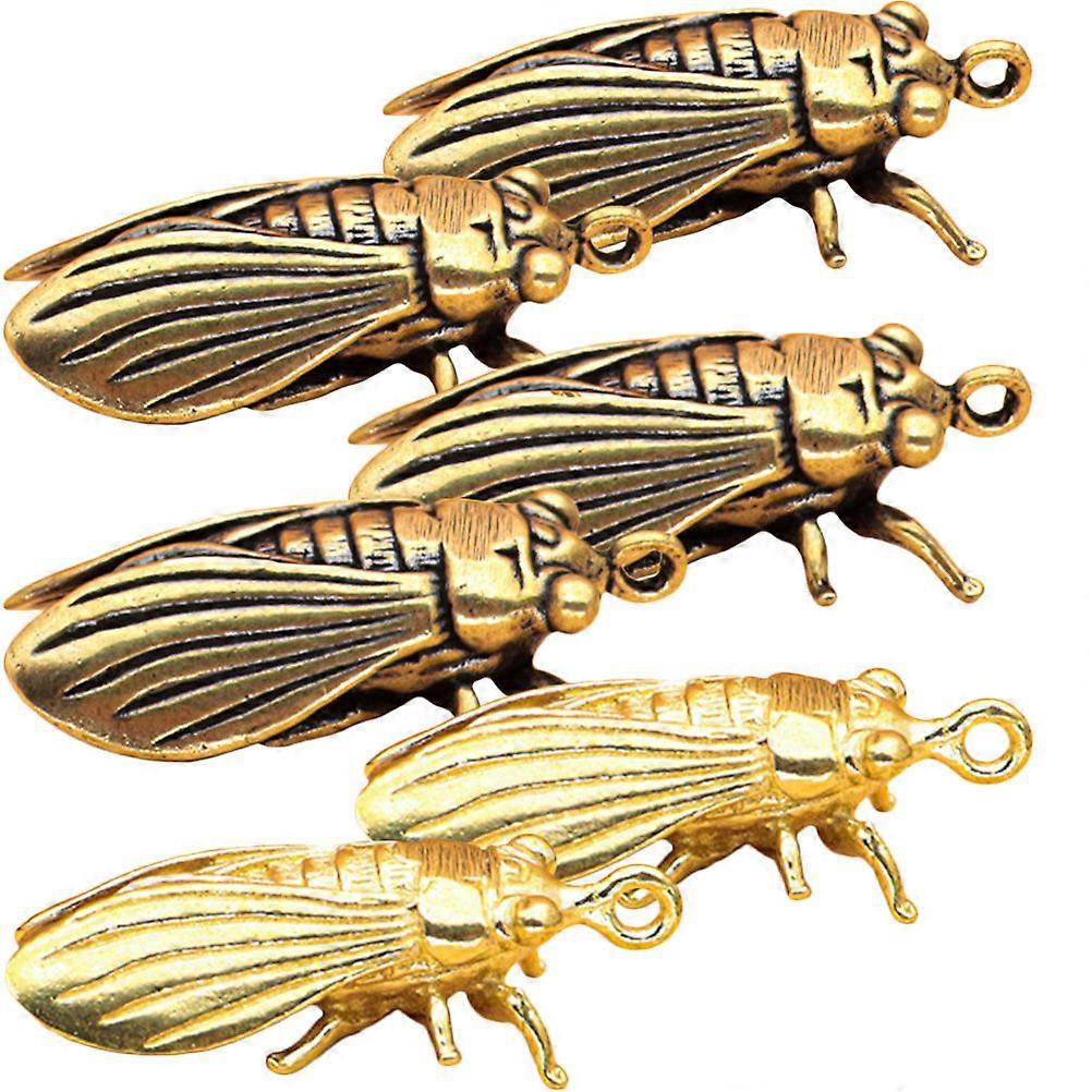 Cicada Decorations Brass Figurine Coffee Table 6Pcs