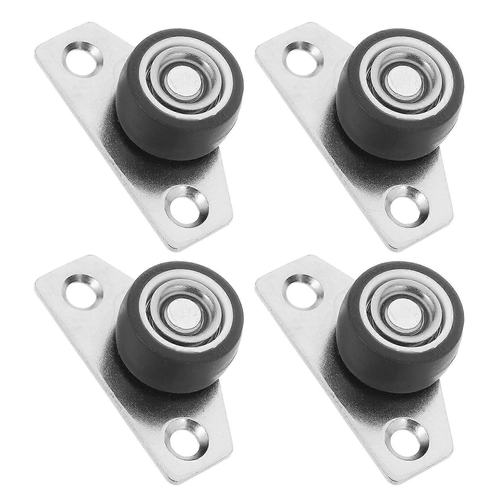 Iron Material Silent Swivel Casters Side Mount Wheels For Small Furniture And Heavy Duty Appliances 4 Sets 1 Inch