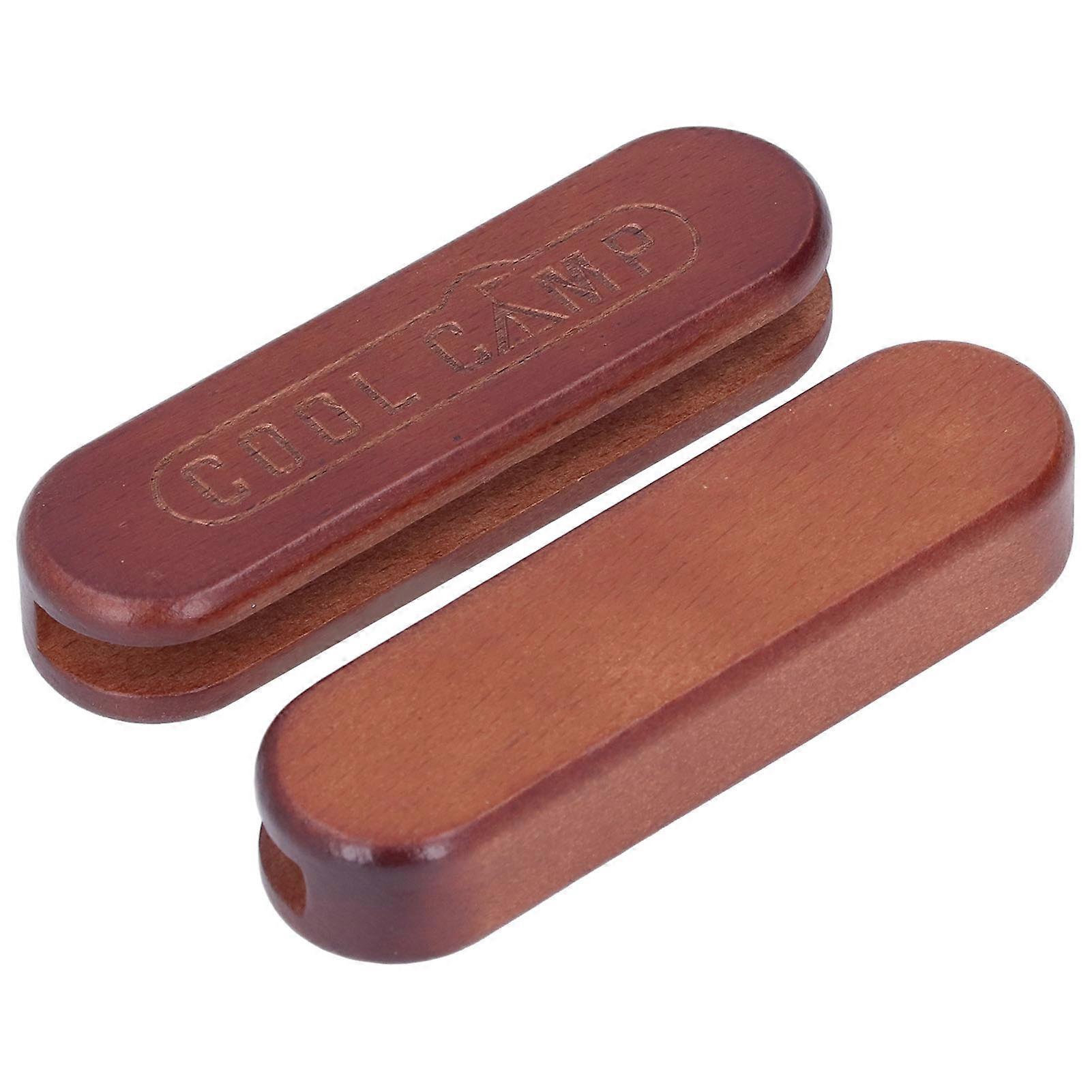 2Pcs Bakeware Wood Handle Prevent Scalding Portable Cookware Wood Handle for Outdoor Camping