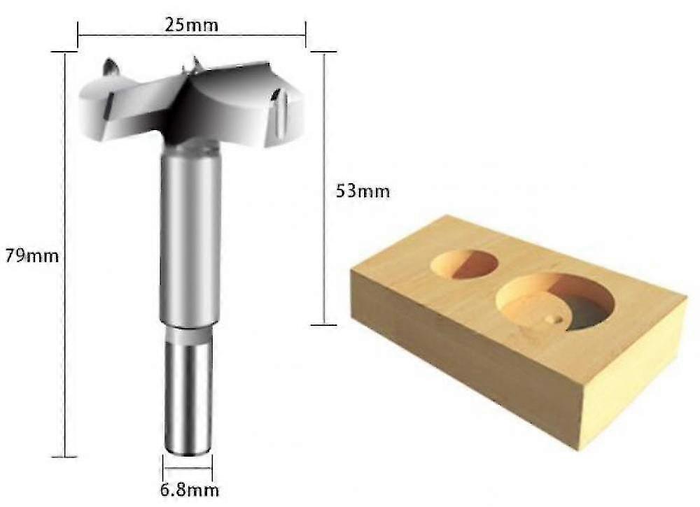 Carbide Countersink Drill Bit for Woodworking, 16/18/20/23/24mm Diameter, Designed for Crafting Holes in Wood, Ideal for Fitting Spherical D