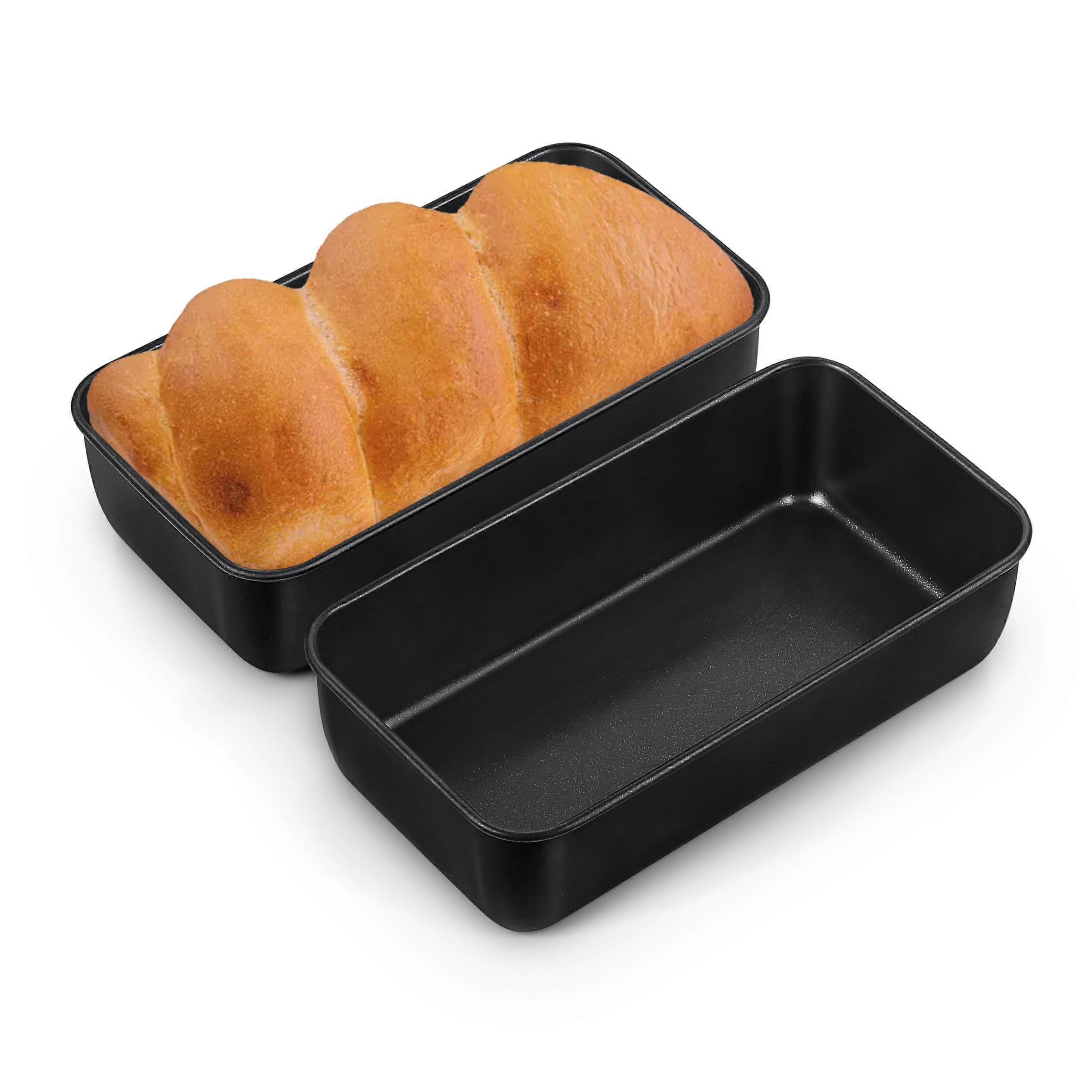 Bread Baking Moulds Set Of 2, Rectangular Non-Stick Loaf Tin With Stainless Steel Core, 23x12x6 cm, Easy To Clean