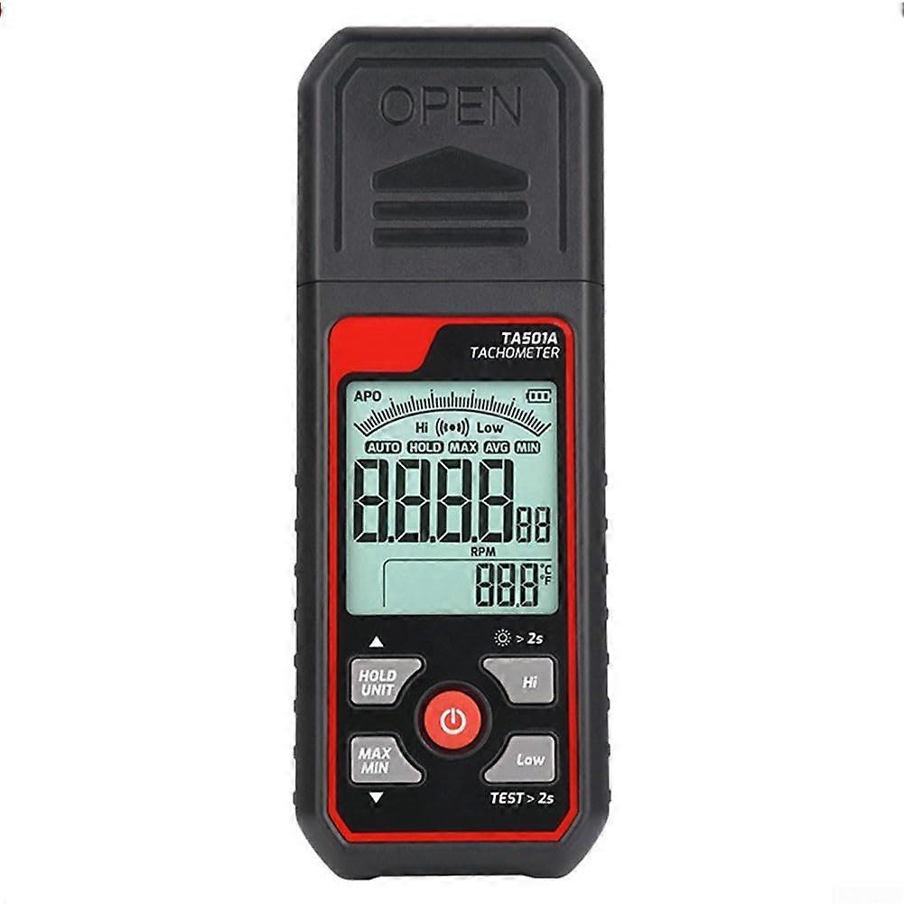 TA501A Digital Photoelectric Tachometer with Accurate RPM Detection, Smart Alerts, and Backlight Visibility