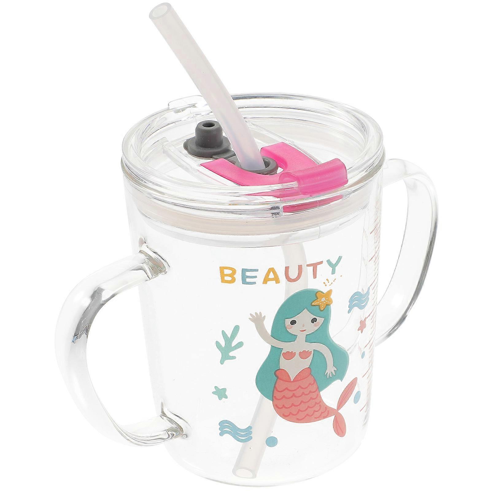 1PC Household Scale Cups Heat Resistant Milk Cups Kids Handle Creative Cups