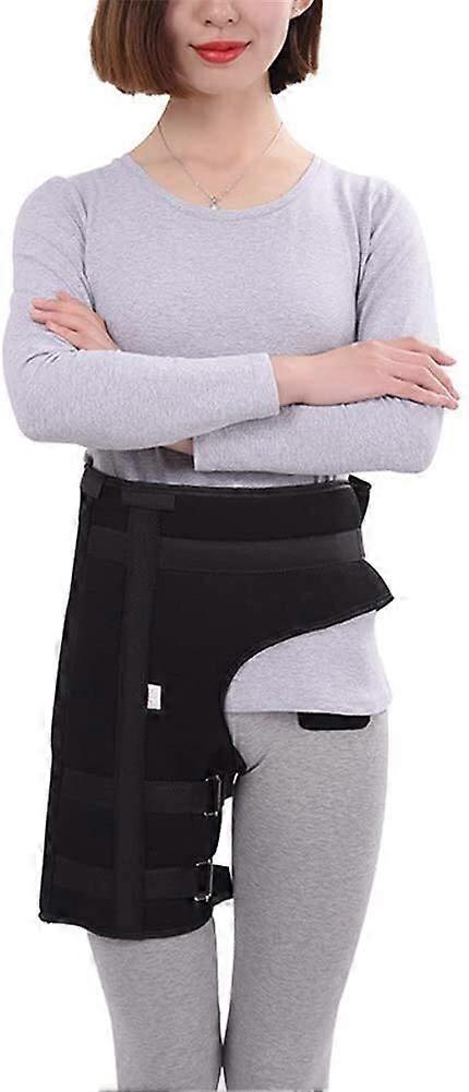 Hip Brace Thigh Compression Sleeve Hip Groin Support for Men and Women Injury Belt for Muscle Strain Hernia Support Belt (Size: L)