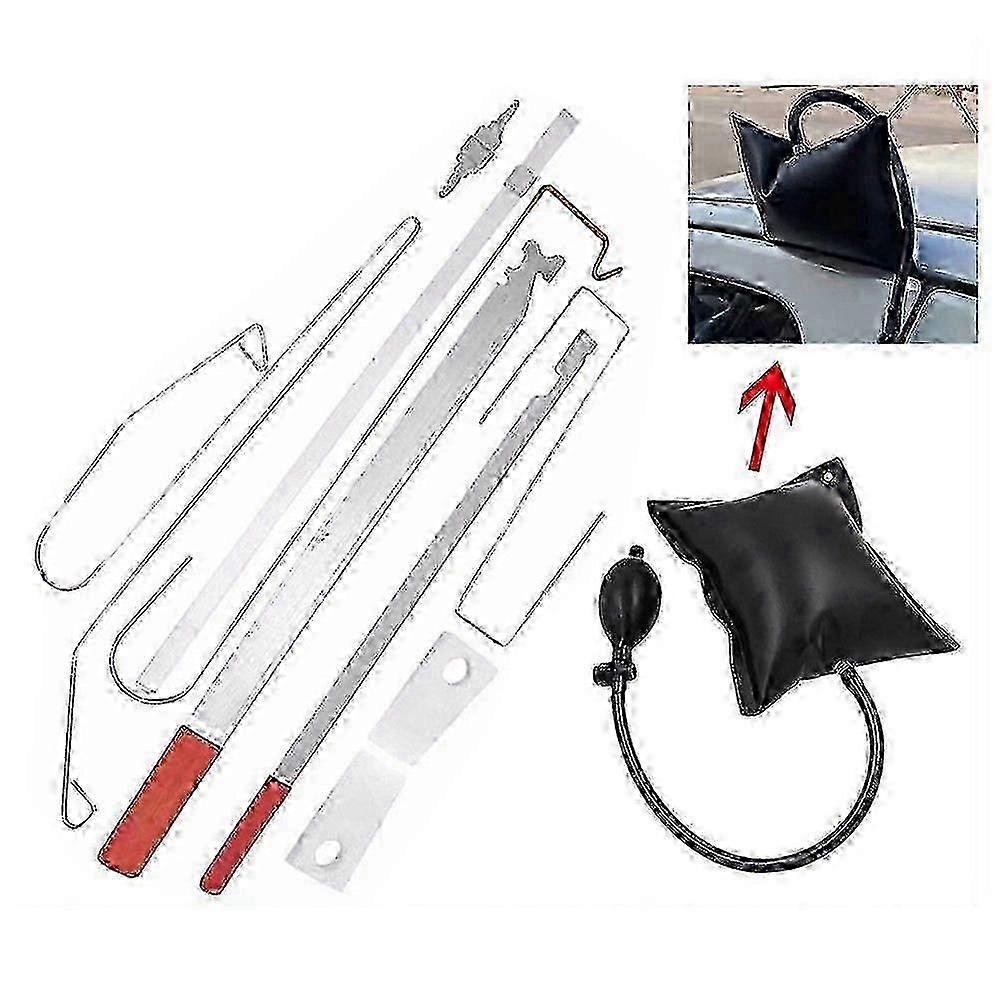Car Door Lock Out Universal Unlock Tools Kit + Black Air Pump