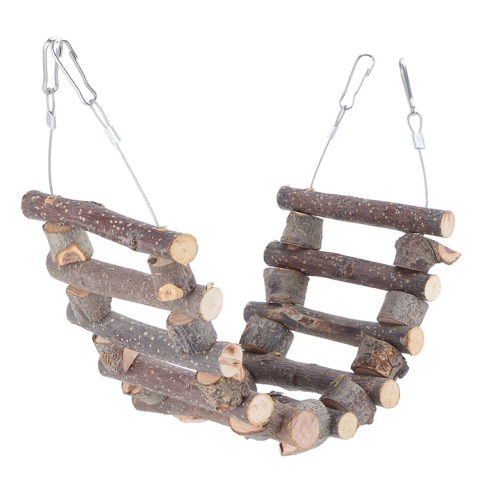 Wooden Pet Ladder Soft Animal Bendable Bridge Toy for Hamster Mouse/Squirrel/Parrot40cm
