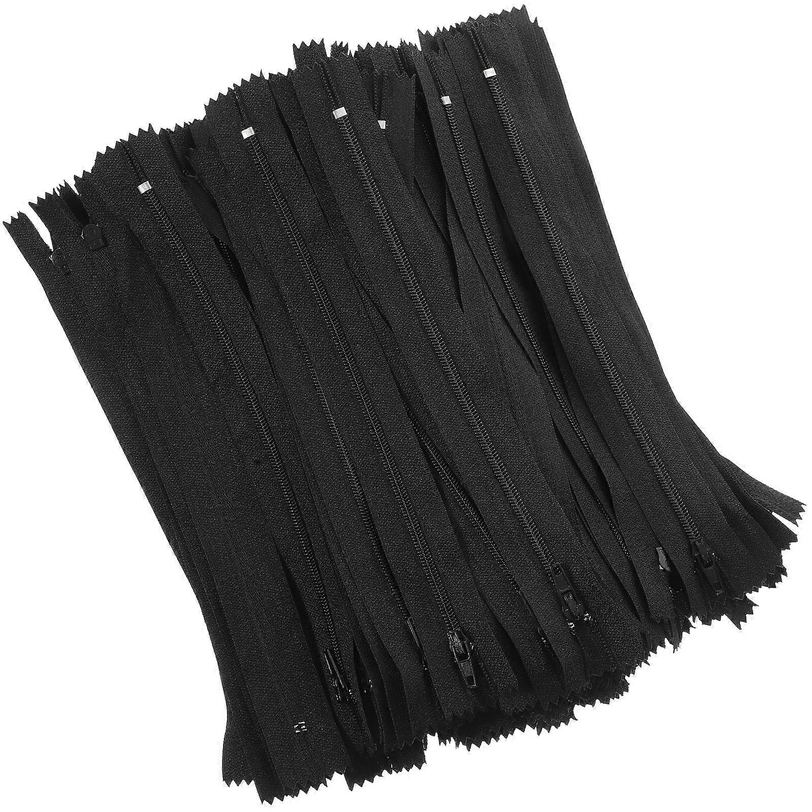 Tailor Nylon Zipper Sewing Supplies for Bags Clothing Crafts 20X2.8cm Smooth Pulling 100Set