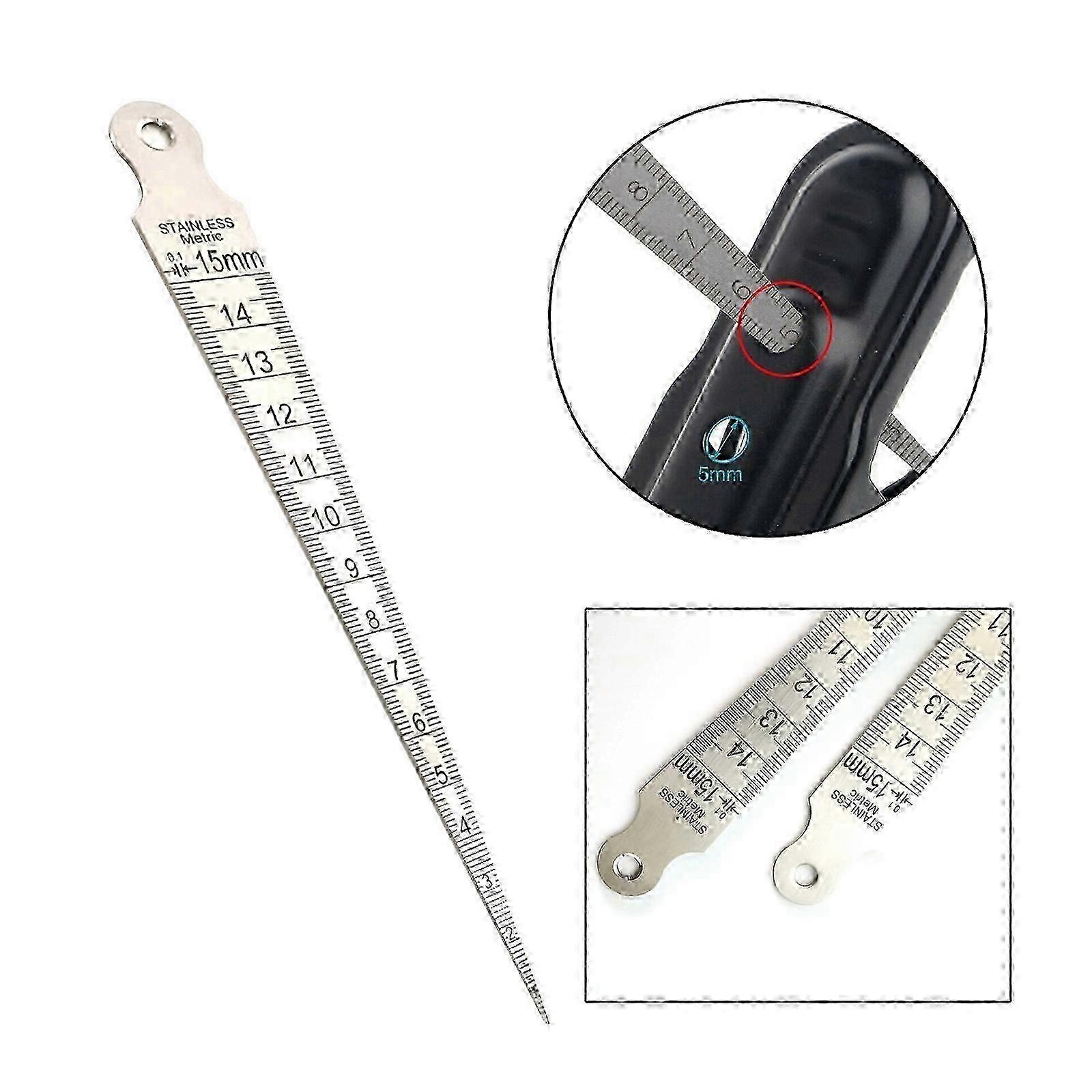 Wedge Gauge Hole-Diameter Ruler Taper Gaps Measurement 1-15mm Suitable for Certain Brands