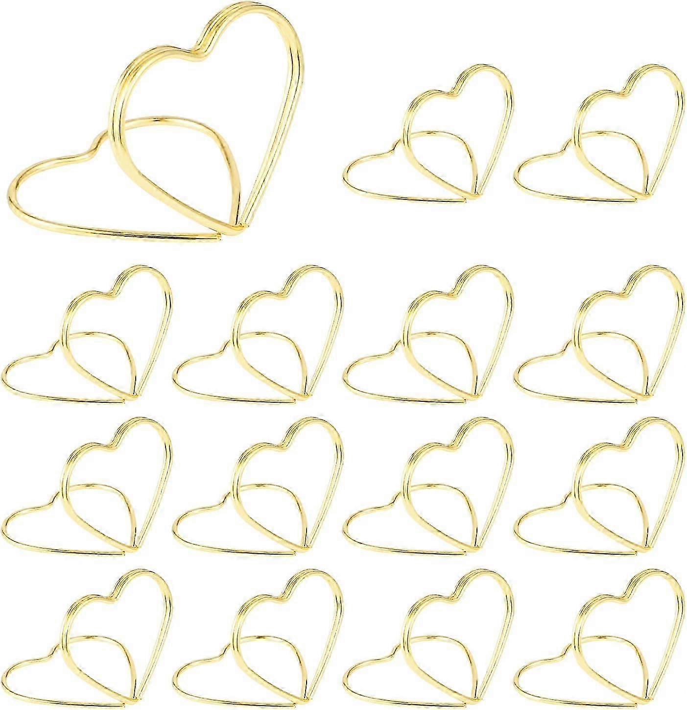 48 pcs Table Card Holders, Heart-Shaped Wedding Table Number Holders, Metal Table Decor Photo Stand