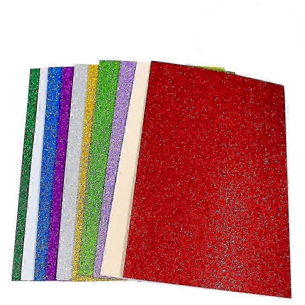 10PCS Self-Adhesive Sheets with Glittering Gold Dust for DIY Crafts
