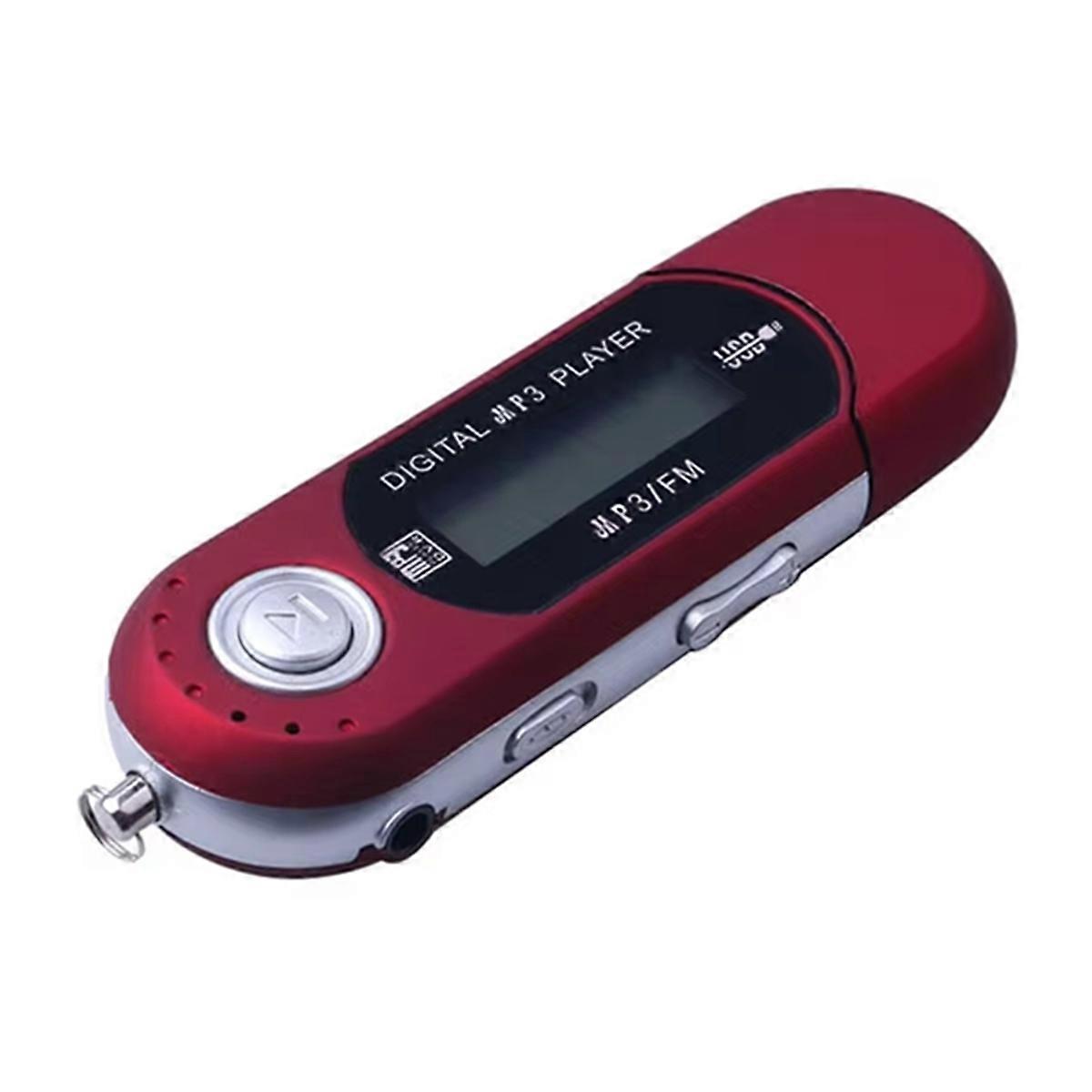 Portable USB MP3 Player Music Player Digital LCD Screen Bluetooth FM Radio Multifunction MP3 Music Player Red