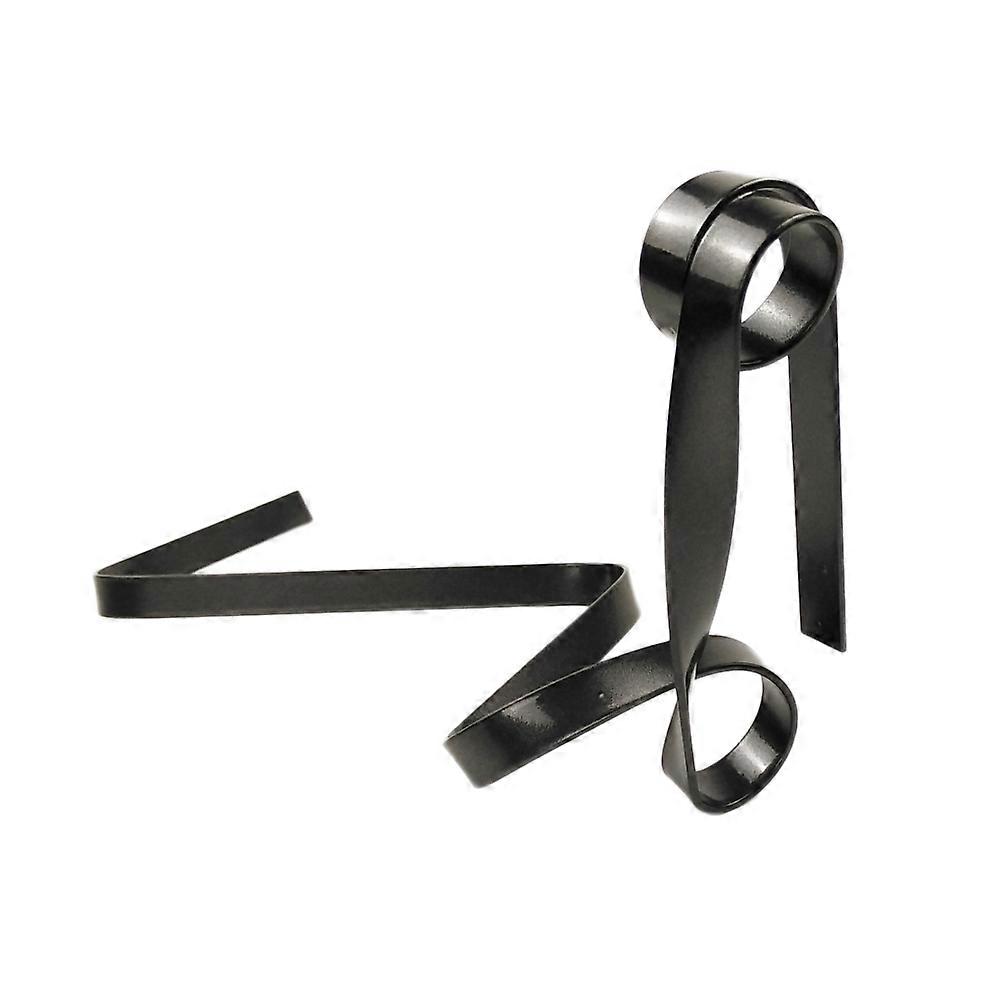 Black Iron Suspended Wine Rack Decorative Ribbon Balance Holder for Table Ornaments, Fits Various Wine Bottles, Unique Home Decor Design