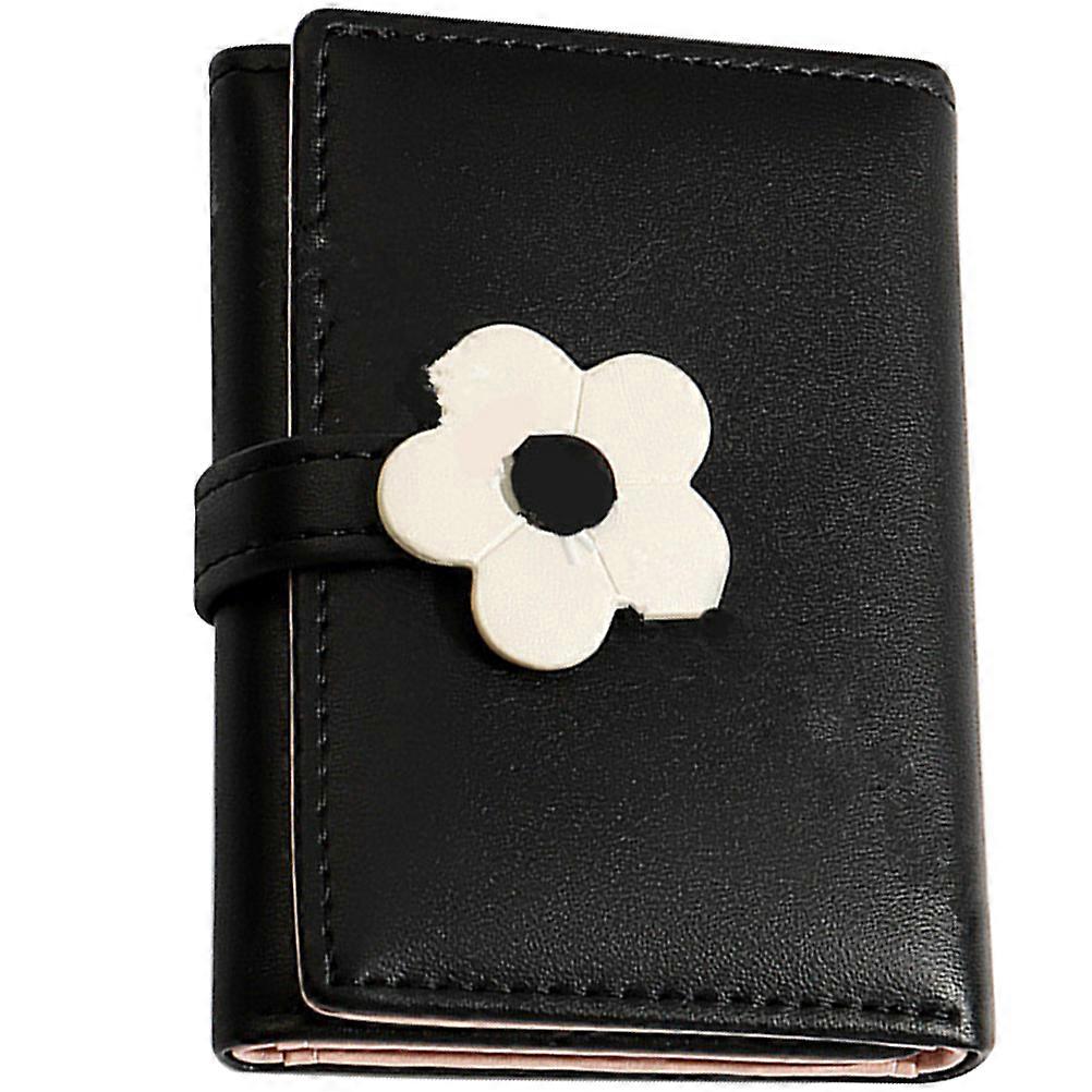 Cute Flower Pattern Trifold Wallet for Stylish Compact Card Holder with Decorative Coin Bag – Korean Style Student Wallet