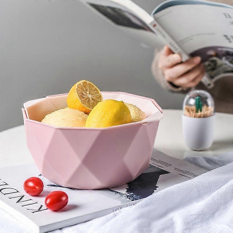 Double-layer Hollow Drain Basket Household Plastic Multi-function Washing Vegetables and Fruit Dishes Small