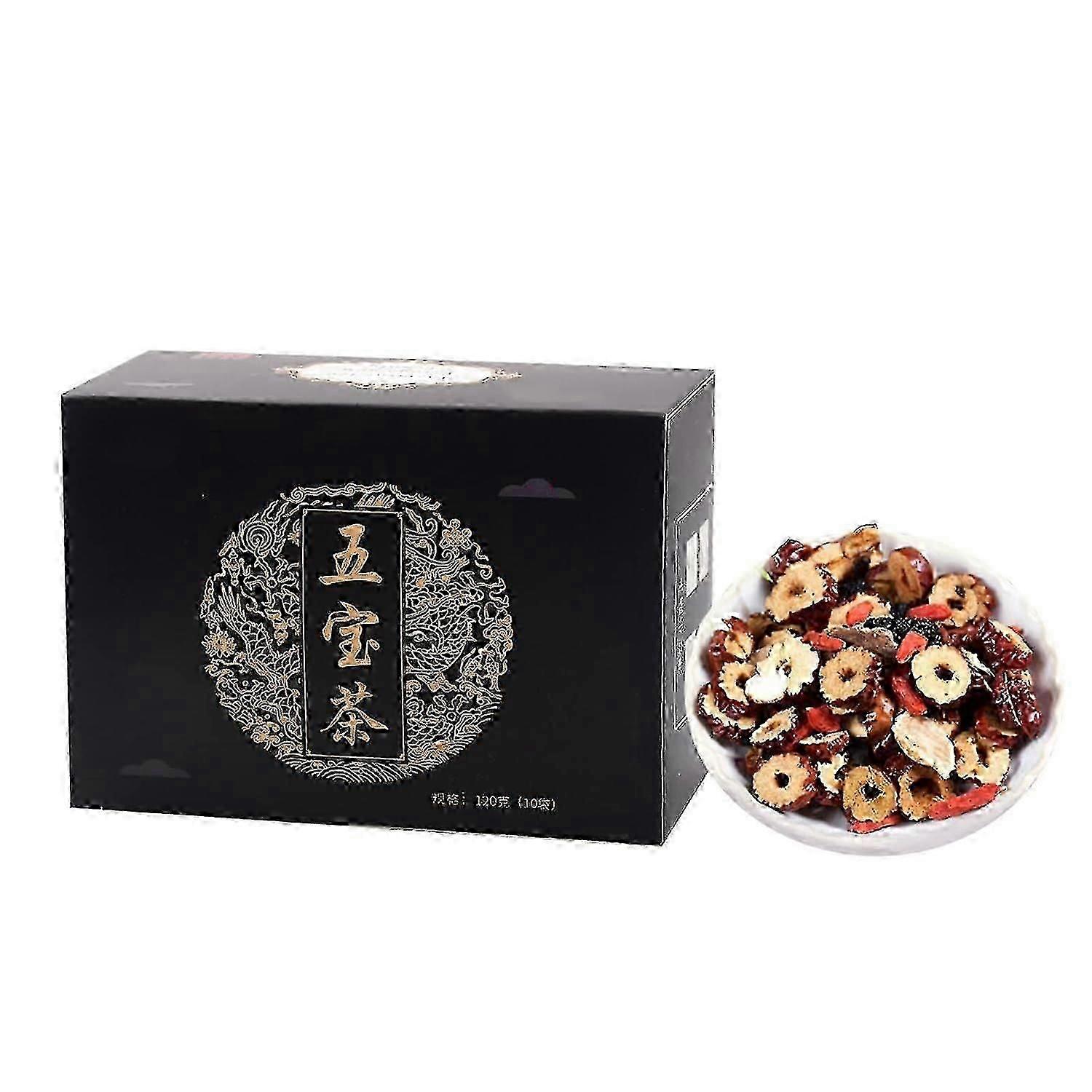Beş Hazine Sağlık Çayı, Erkekler Böbrek Çayı Ginseng Polygonatum Wolfberry Kurutulmuş Hünnap Dut Maca Besleyici Sağlık Çayı