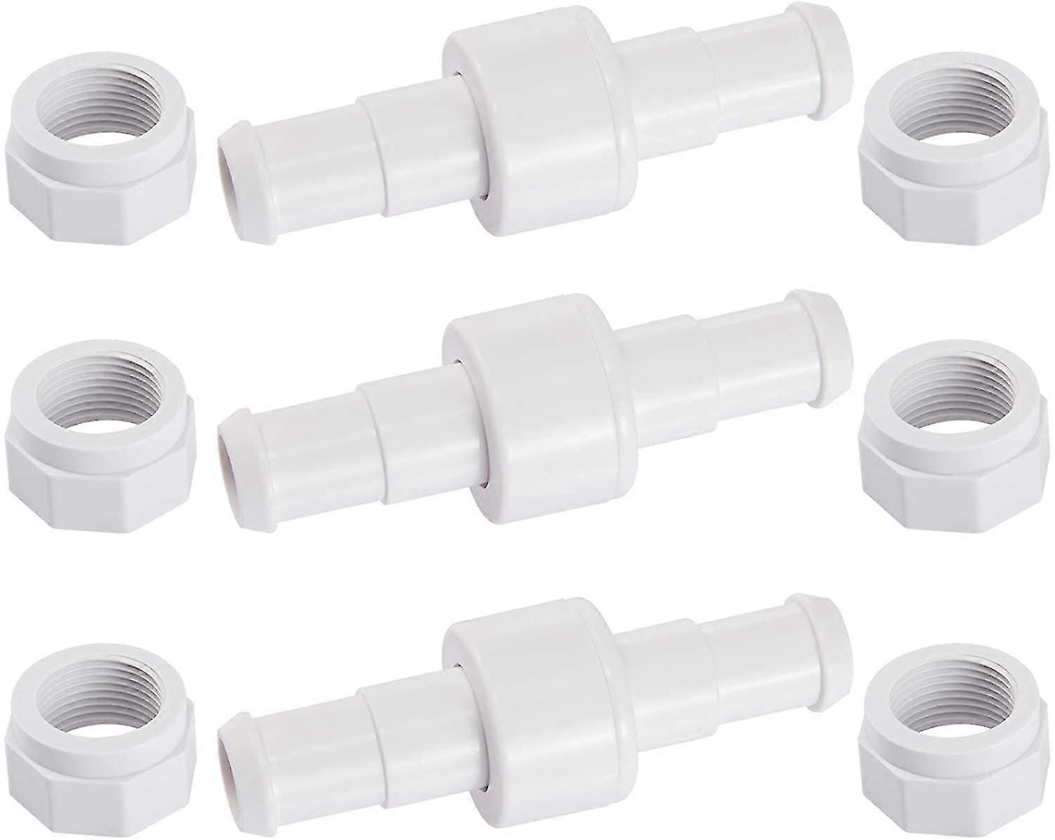 D20 Set Of 3 Rotating Connectors For Garden Hose With 6 D15 Fittings Compatible With Zodiac Polaris 180 280 380 Robot Pool Cleaner -CN-AA