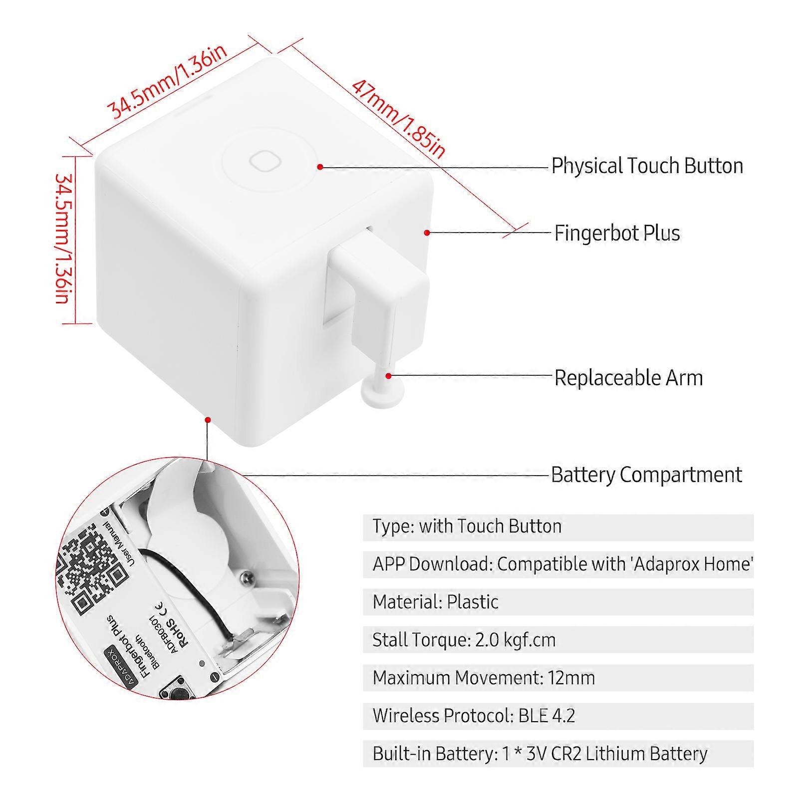 Mini BT Automation with Touch Button APP Voice Control Schedule Timer Fingerbot Home Appliances Switch Pusher Smart Controller