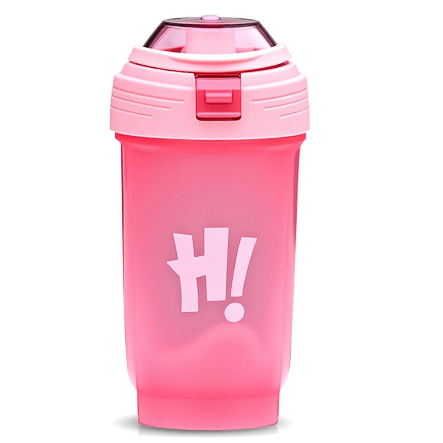 Protein Shaker Cup 500ml Pink Rose with Mixing Ball, Portable Fitness Water Bottle, Dishwasher Safe for Gym Use