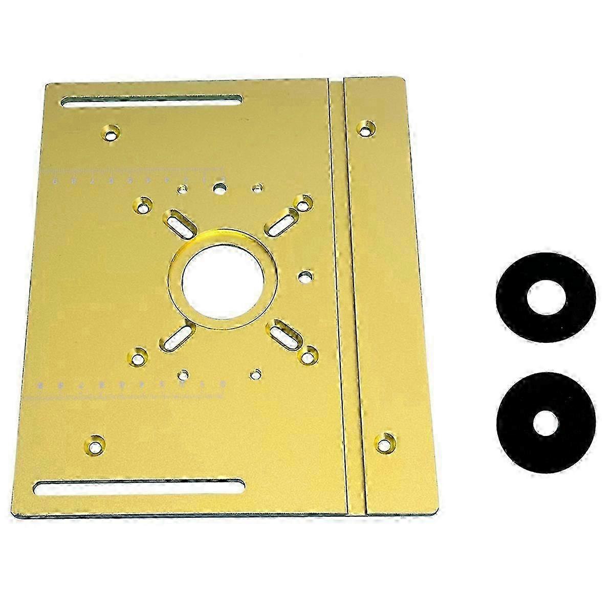 Router Lift System and Aluminum Router Table Insert Plate, Electric Trimmer Wood Engraving Router Slotting Machine Black jn