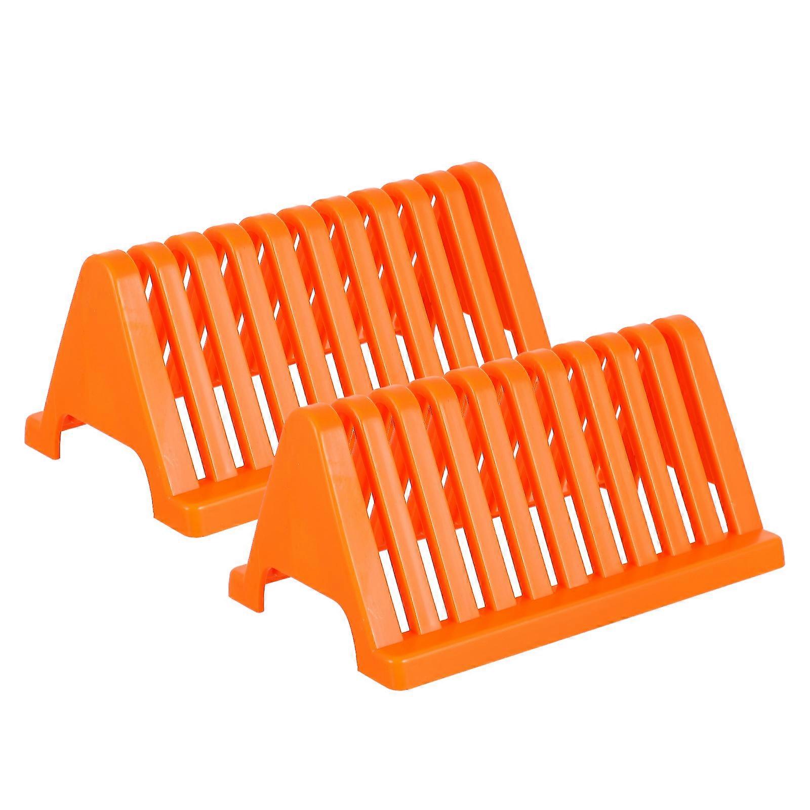 2pcs Glass Slide Drain Racks Slide Drying Stands Storage Shelf