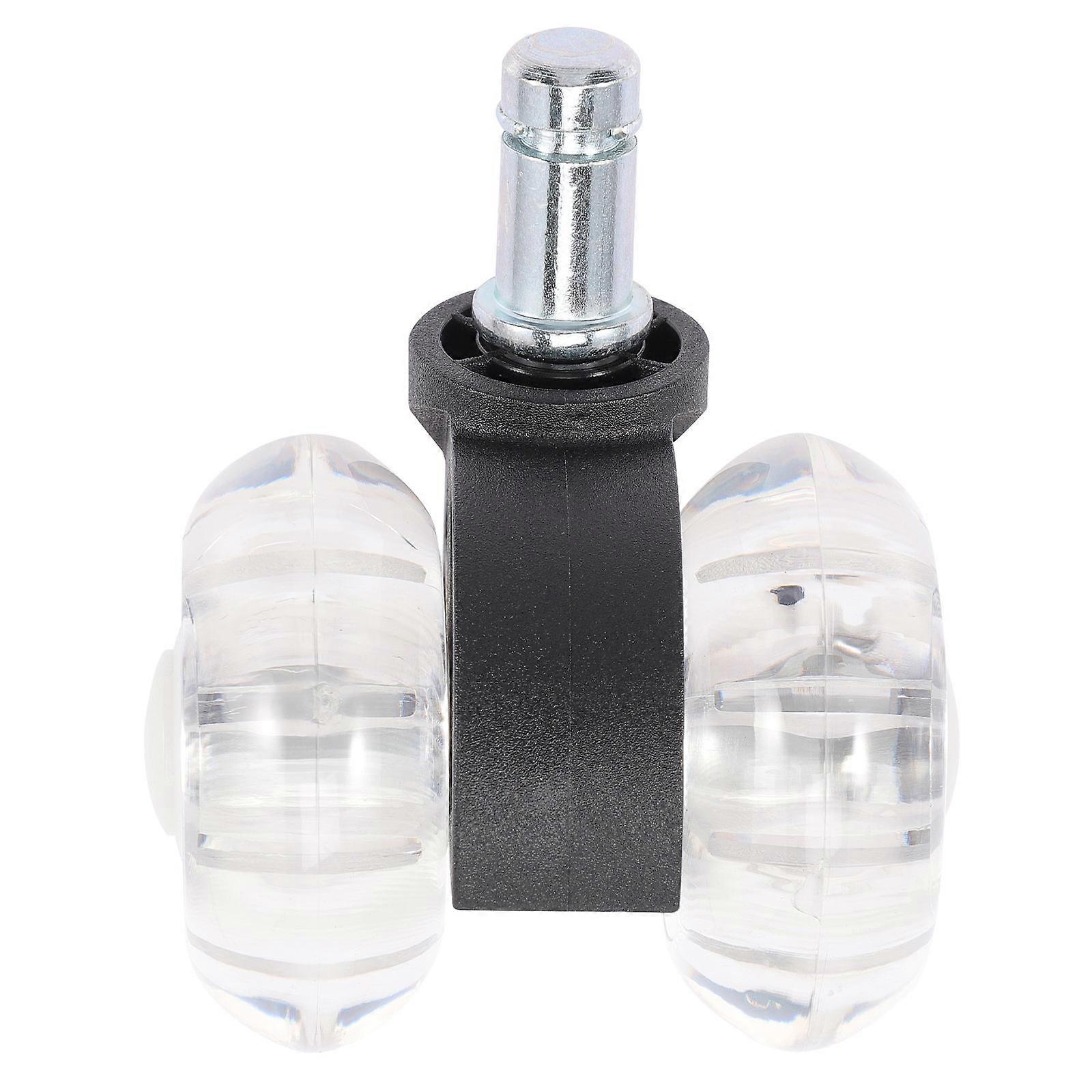 Transparent Wheel Office Chair Casters Quiet, Smooth Rolling Replacement for Computer, Gaming & Home Furniture Easy Install, Floor Friendly