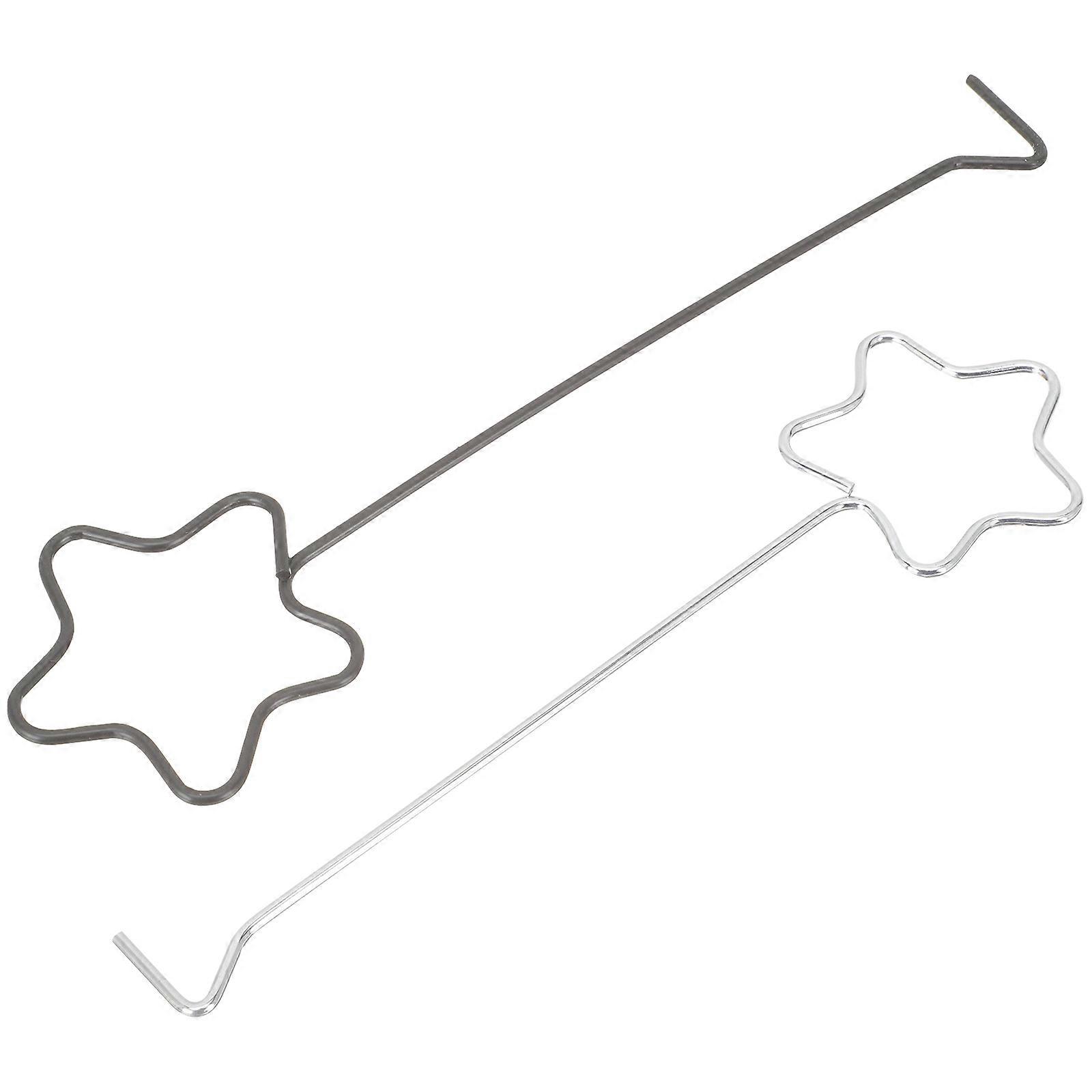Candle Wick Hooks Adjust Extinguish Function Silver Color Star Shaped 2Pcs For Parties