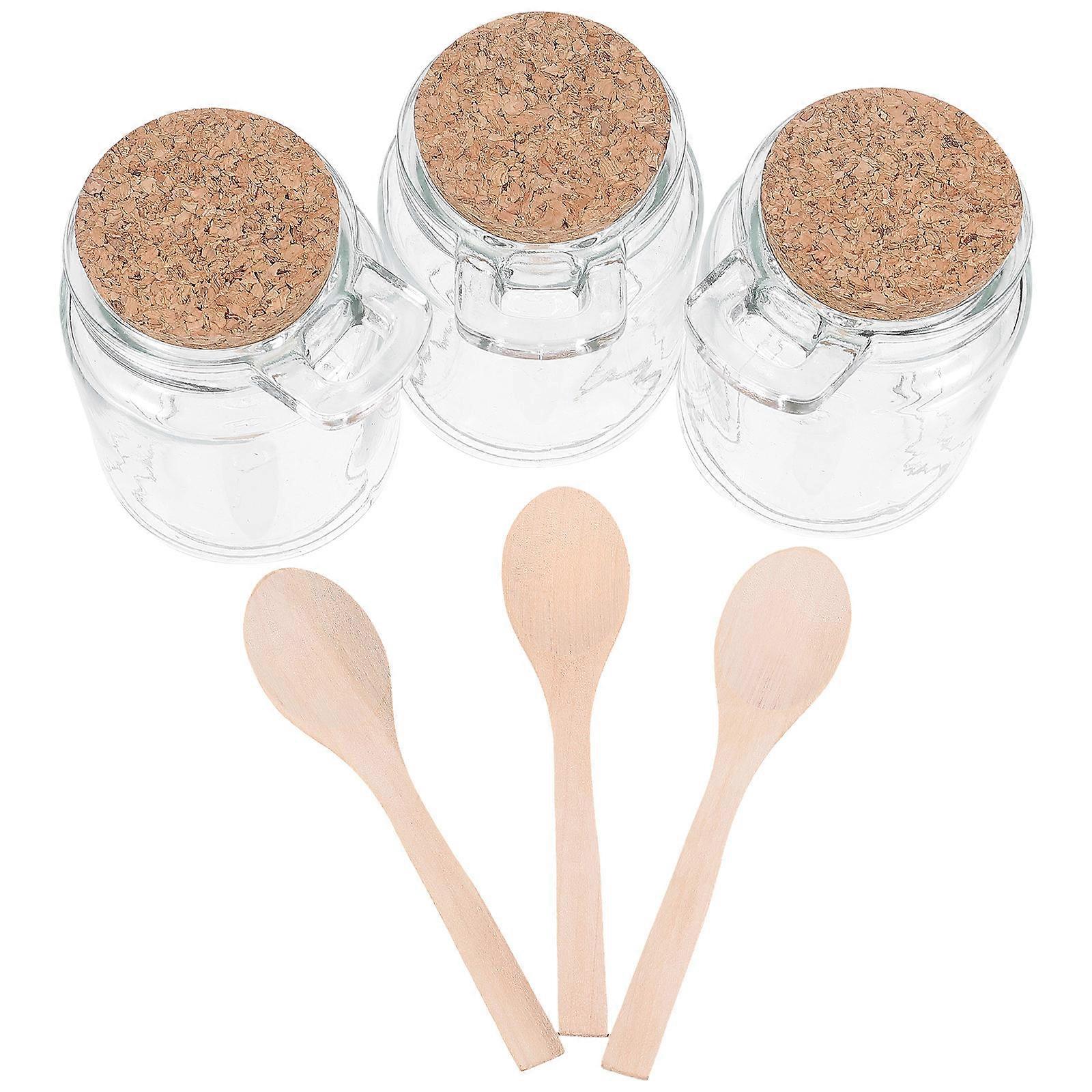 3 Sets Seasoning Jars for Kitchen Condiments Home Use Transparent
