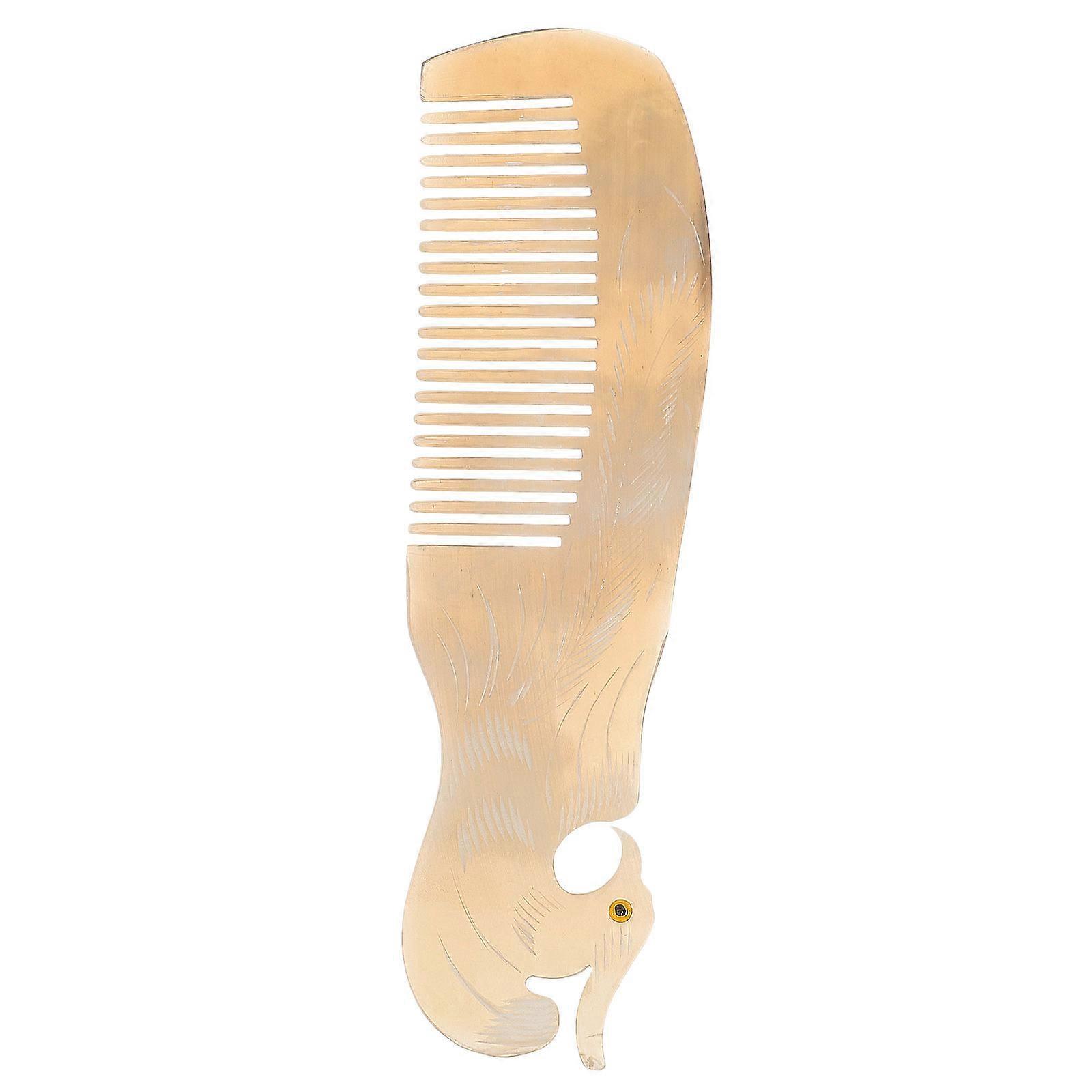 Cow Horn Comb Scalp Massage Tool Multi Purpose For Daily Use Men Women 1Pack