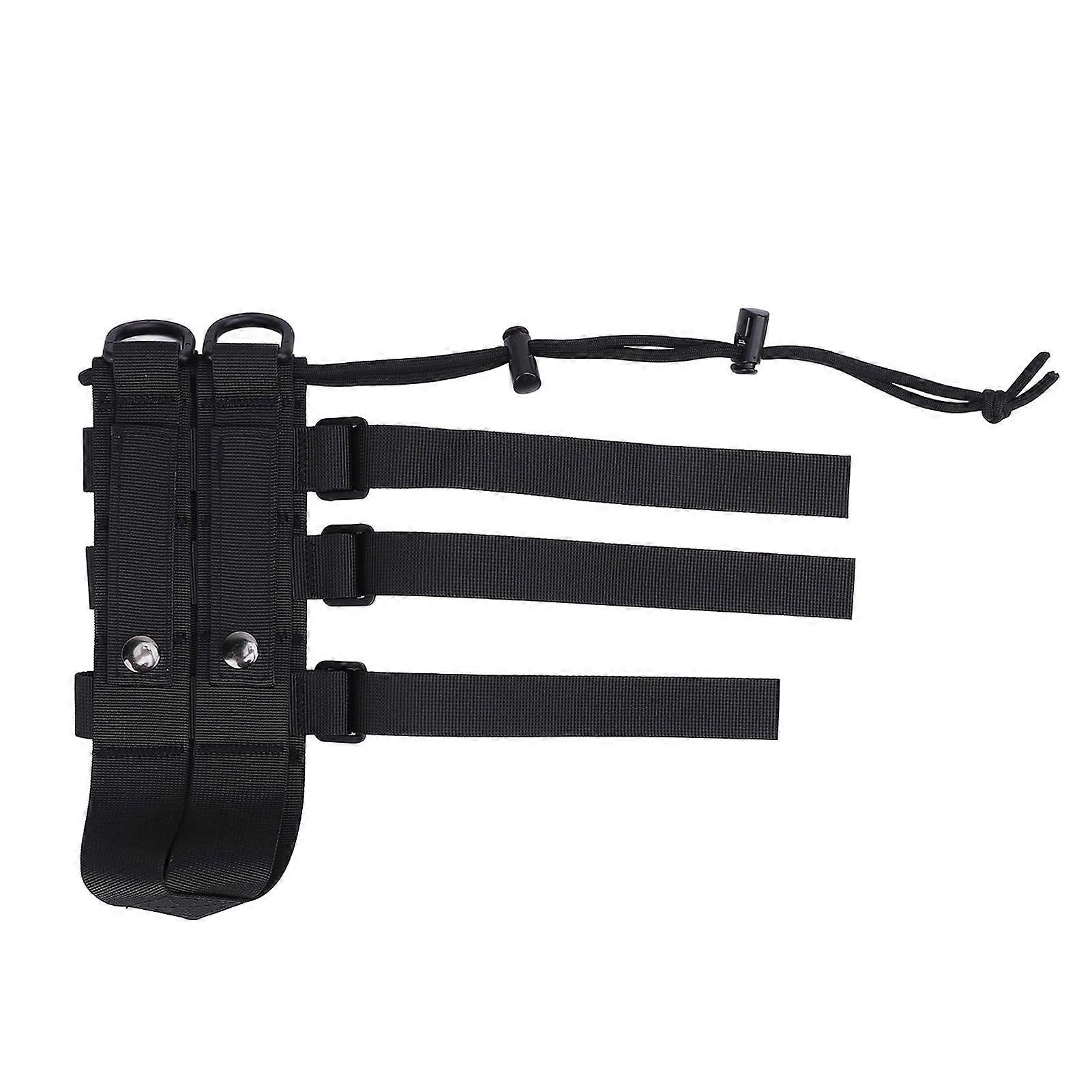 Sac de poche de bouteille d’eau de sport avec cordon de serrage Nylon résistant à l’eau Sac de transport de bouteille d’eau de taille réglable pour la randonnée noir YMHC