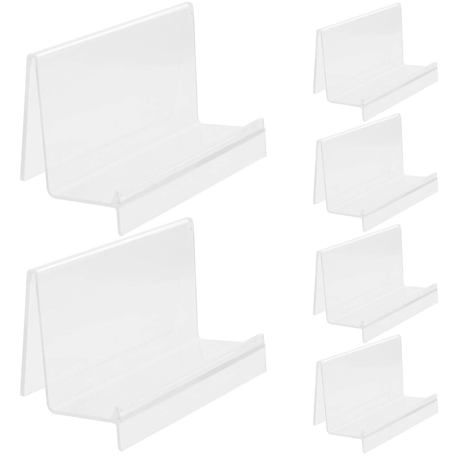 Retail Display Stand Clear Wallet Display Rack Organizer Rectangular Transparent 6Pcs