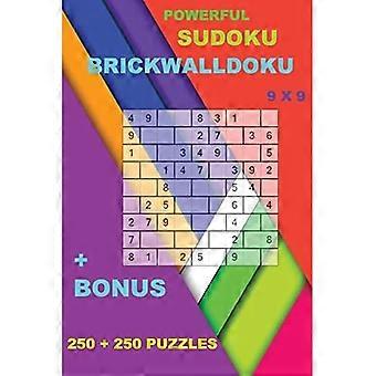 Tehokas Sudoku - BrickWallDoku 9 x 9 + BONUS: 250 loogista palapeliä = 250 HELPPOA + Palkinto 250 Classic Killer Sudoku + iso teksti + ratkaisut + esimerkit