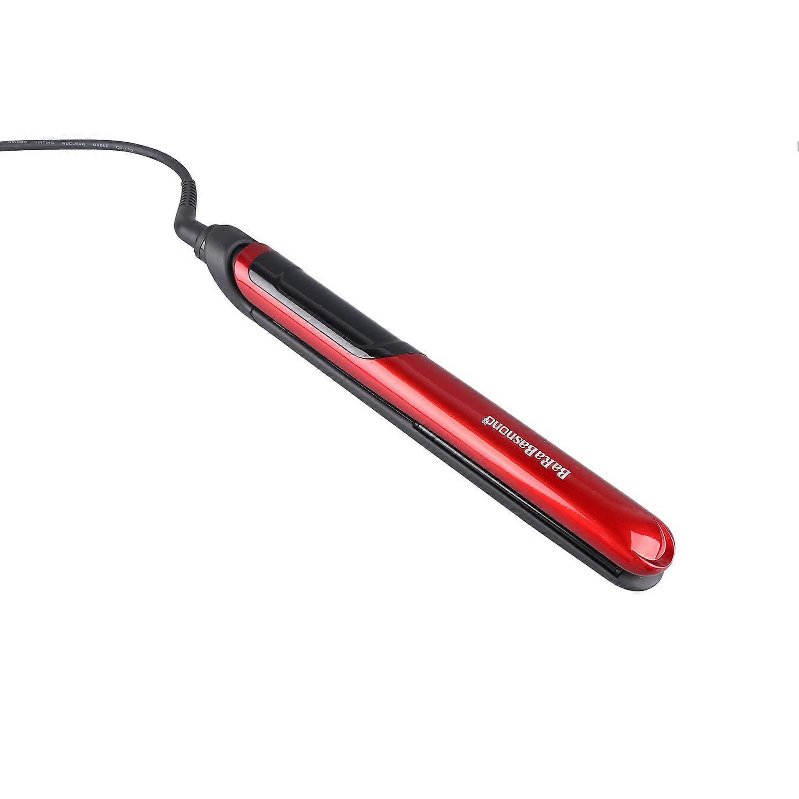 Hair Straightener Ceramic Digital Temperature Display Hair Curling Straightener Iron 220‑240V