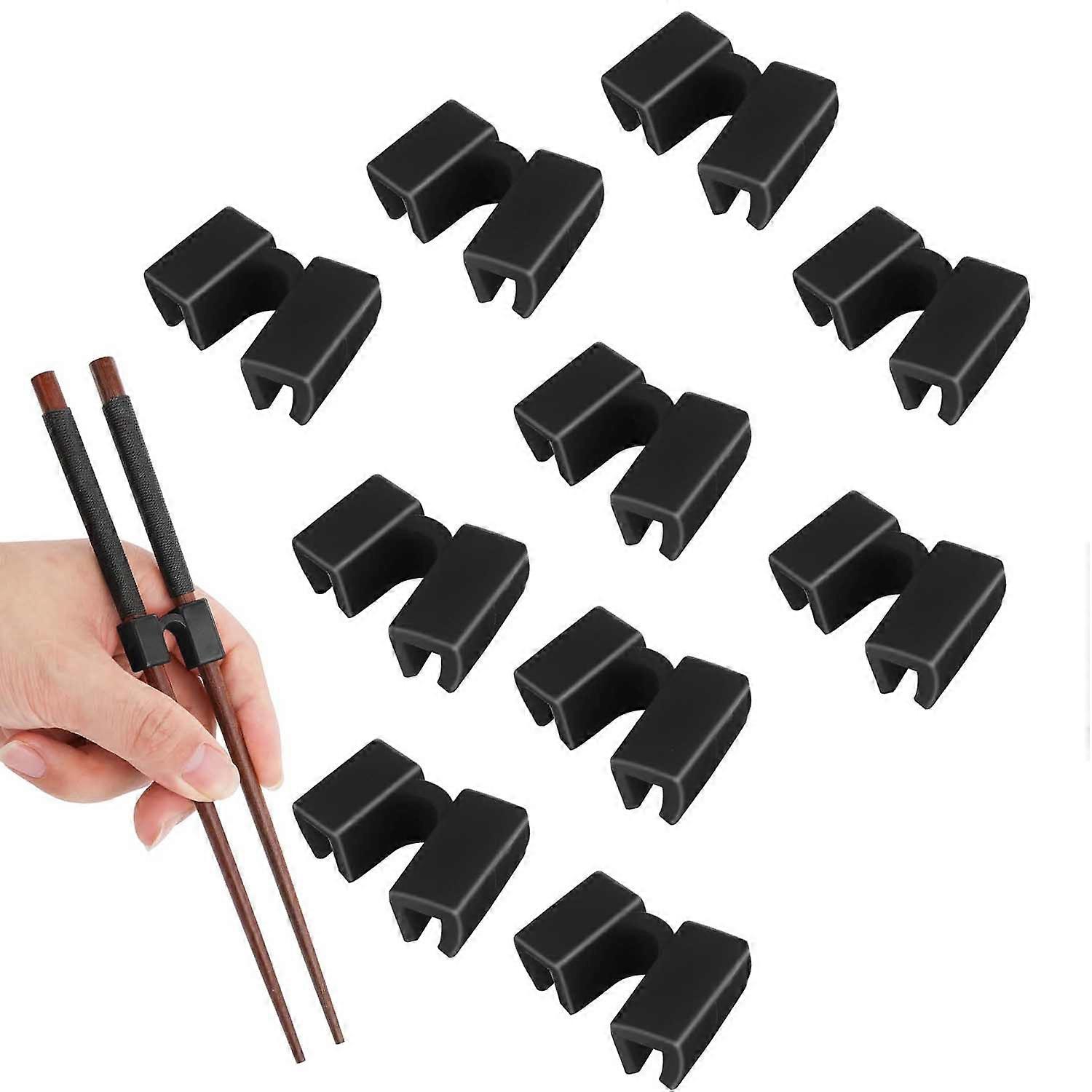 10 Pieces Reusable Chopsticks Helpers Training Chopstick Hinge