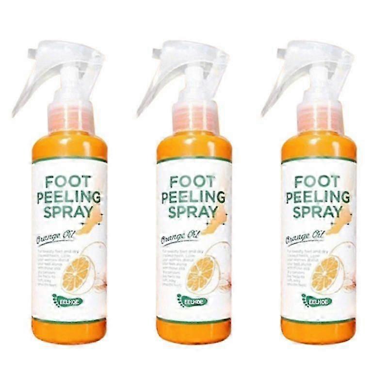3pcs תרסיס פילינג לרגליים שמן אתרי תפוז פילינג קליפה מסיר עור מת 30ml/100ml