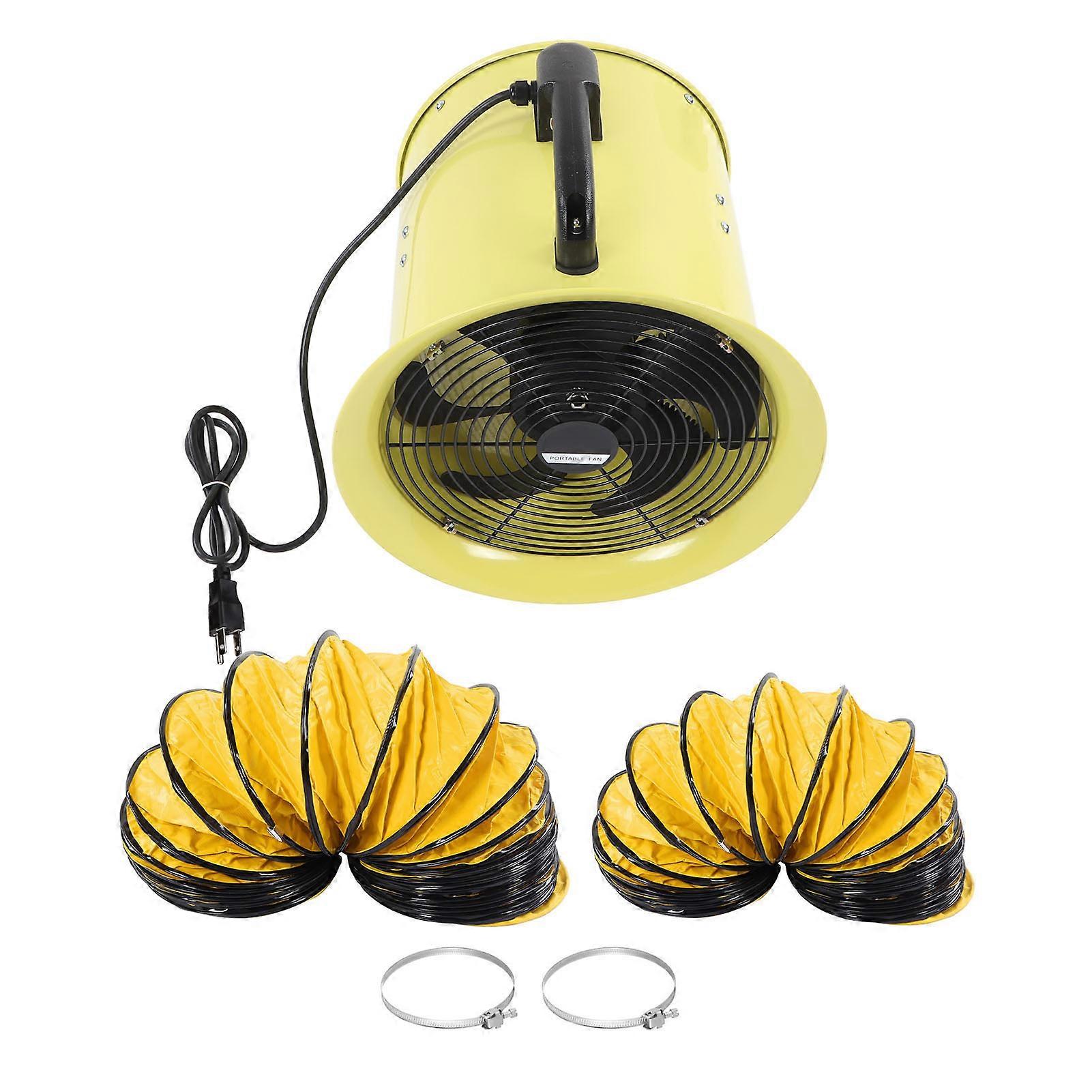 12in Ventilation Utility Blower Fan with 5m 10m Duct Hose 2 Speed Mode Ventilator Blower Fan US Plug 110V