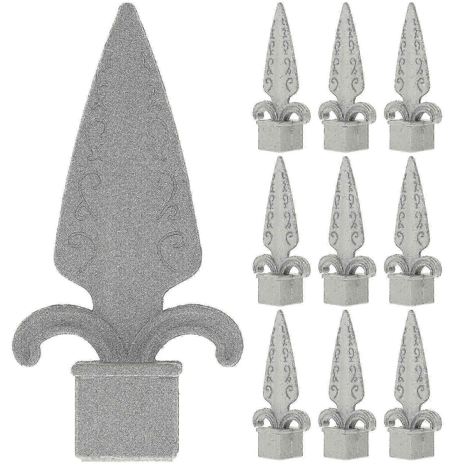 10ks Hliníkové plotové kopije Plot Finials Vonkajší plot Finial Toppers Plot Supply-FCY