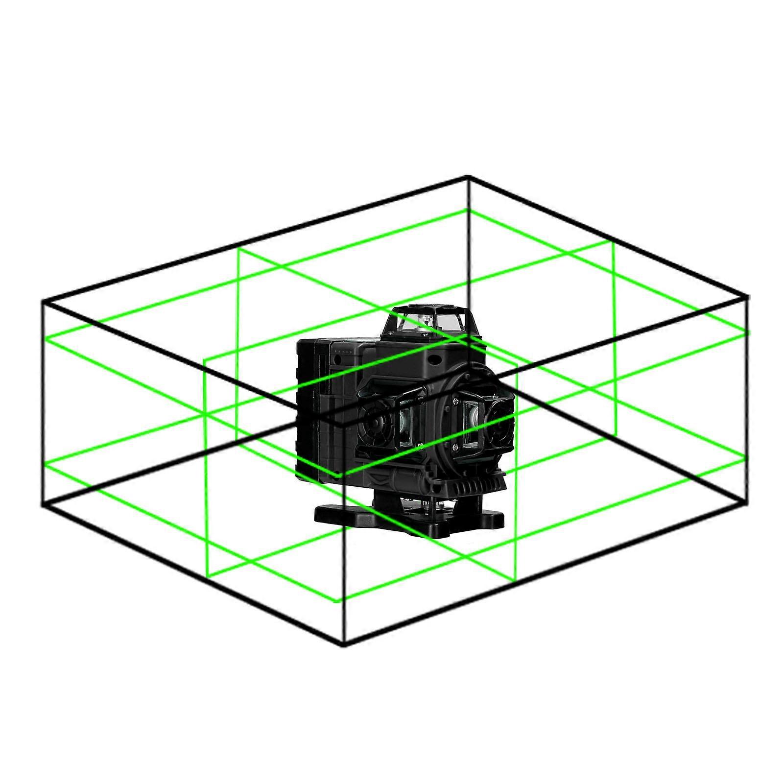 Multifunktionale 16 Linien Laser-Level-3 ° Selbstnivellierende Funktion Nivellierwerkzeug Omnidirektionaler Boden-Wandaufkleber Heimwerker-Werkzeug-Set