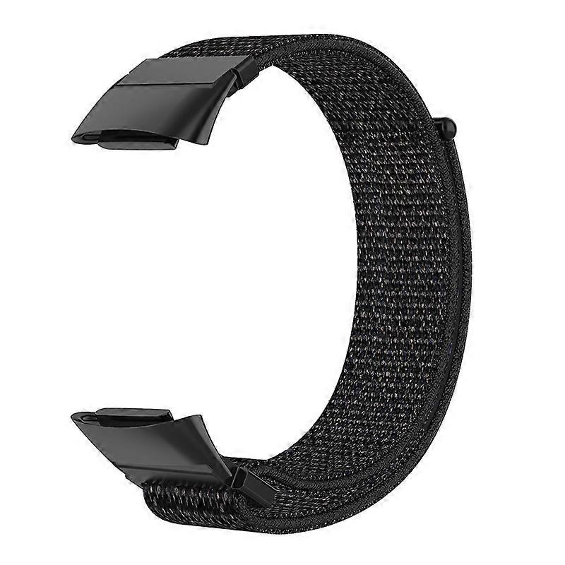 Elastic Nylon Watch Band Adjustable Hook and Loop Strap for Fitbit Charge 6 5