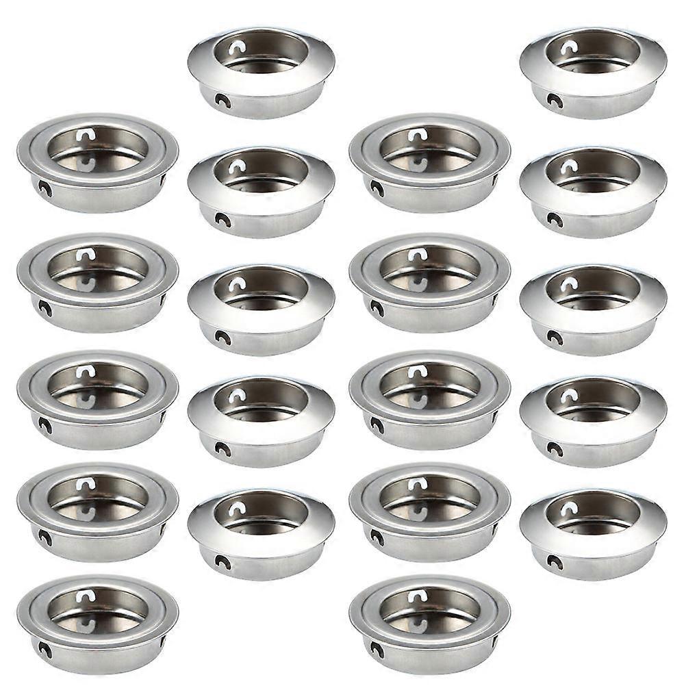 Stainless Steel Wardrobe Handle Hidden Pull Handle for Homeowners Flat Shape 4x4cm 40Pcs