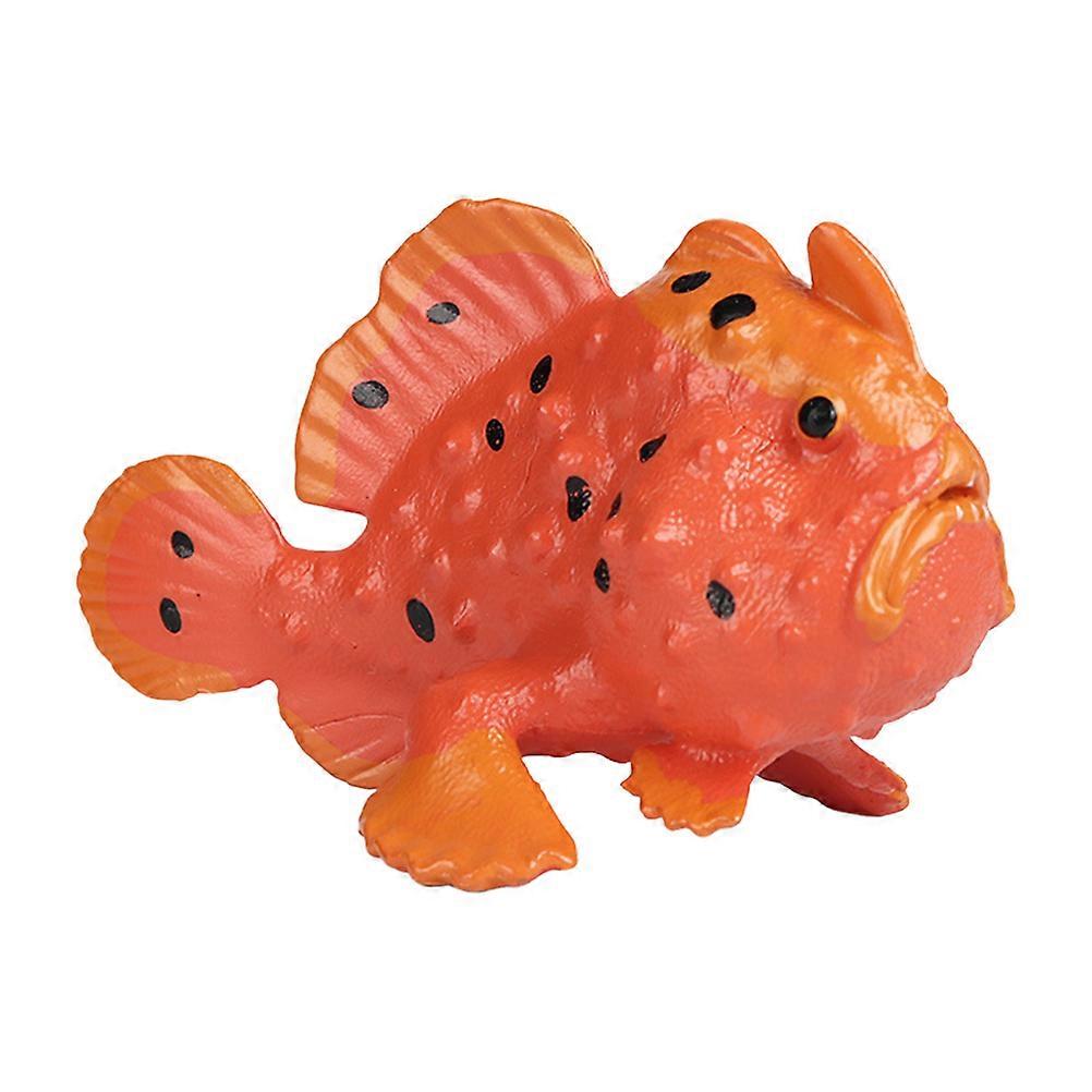 Simulated Stone Fish Figurine Realistic Animal Model for Aquarium Decoration Educational Vivid Design Imagination Development