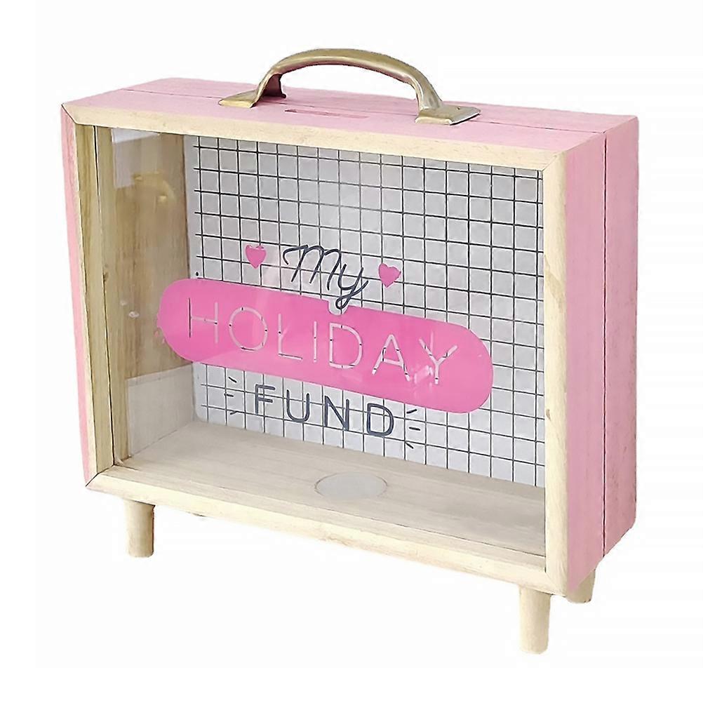 Clear Piggy Bank Photo Organizer Box For Kids And Adults Desk Topper Shadow Box Piggy Bank Decorative Saving Pot And Coin Bank - Money