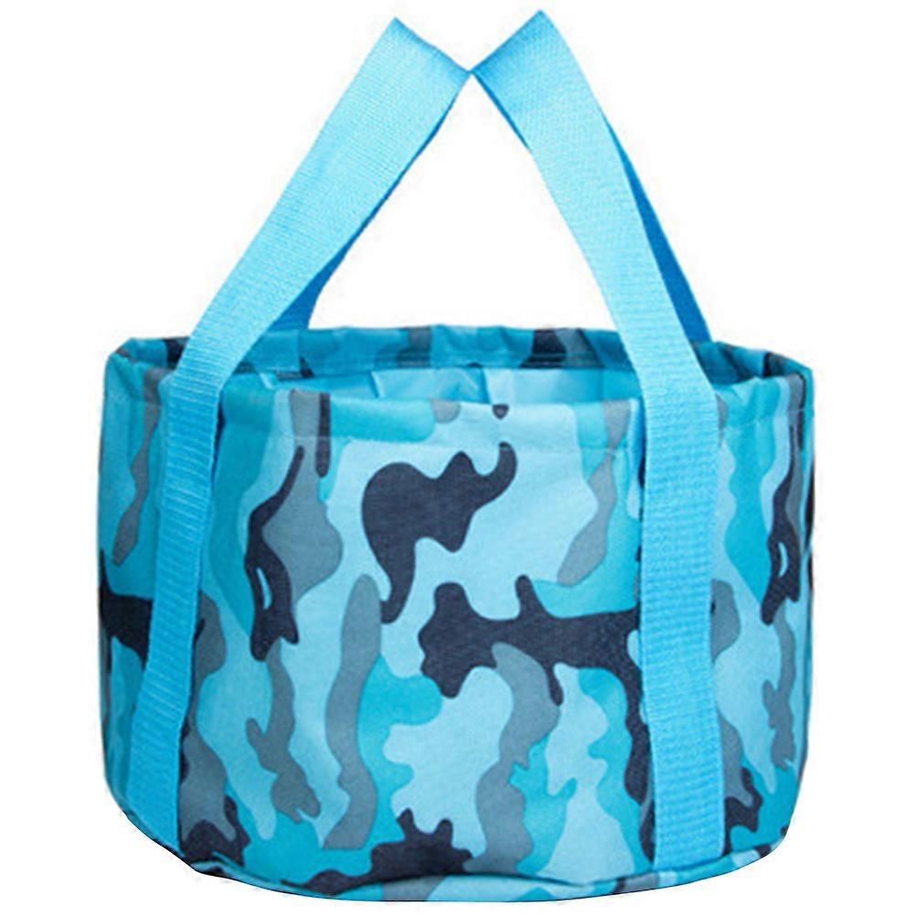 Collapsible Foot Bath Basin Wash Basin Outdoor Activities Polyester Fiber 12.2×12.2×8.3in Travel Use 1Set
