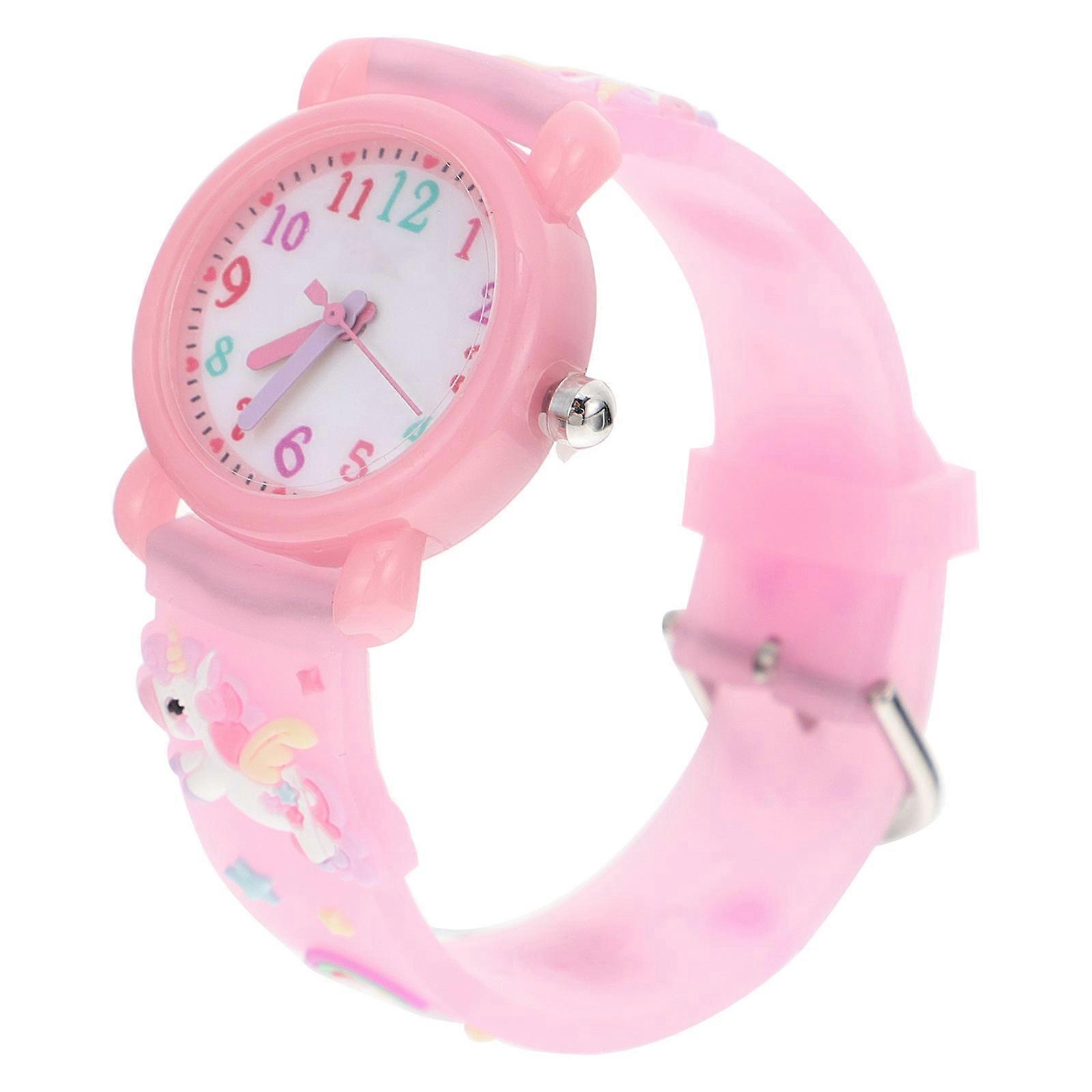 Watches Children Unicorn Watch Students Everyday Use Pink 20X3CM Teaching Time 1Pack