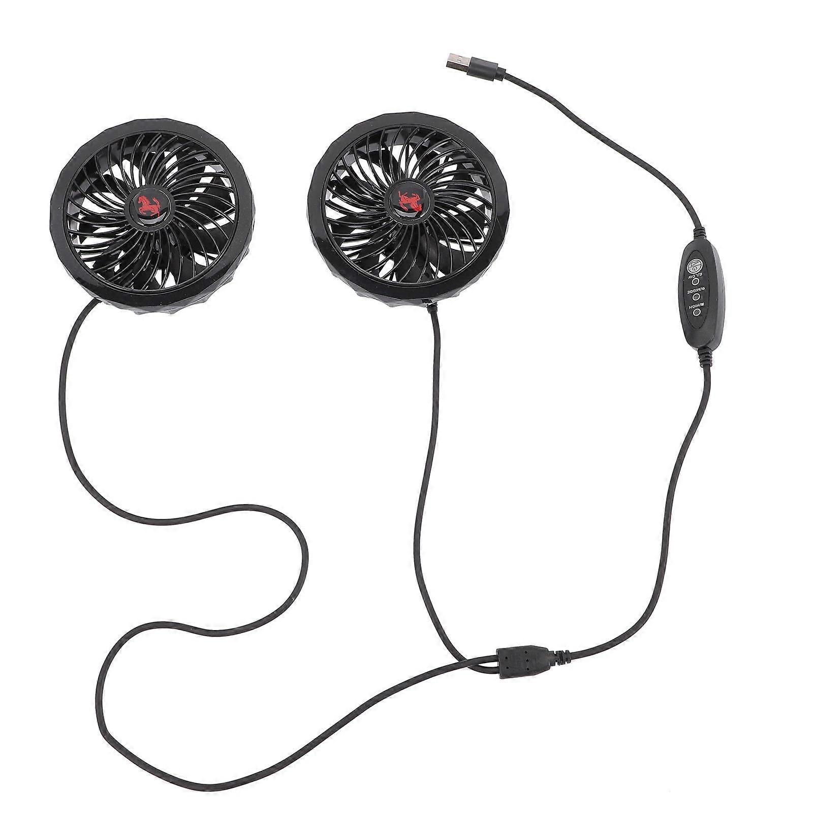 Cool Vest Cooling Fan for Clothing 1Set USB Powered Adjustable Workwear Fan