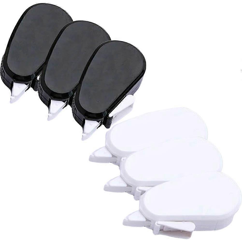 学生用6個のミニ修正テープ、ポータブルキュートエステティックライティングアクセサリー、学校とオフィス用の間違い修正ローラー