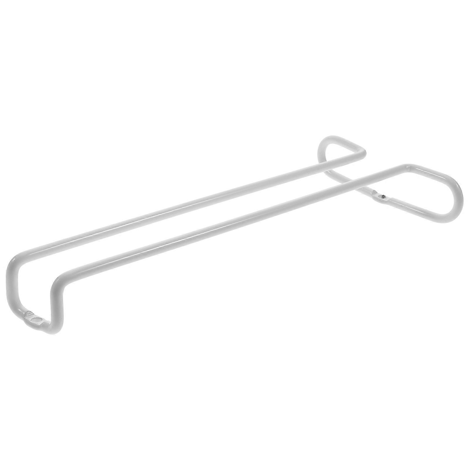 White Iron Goblet Holder with Upside Down Design for Home Use Perfect Kitchen Glass Display Rack 7.87 Inches