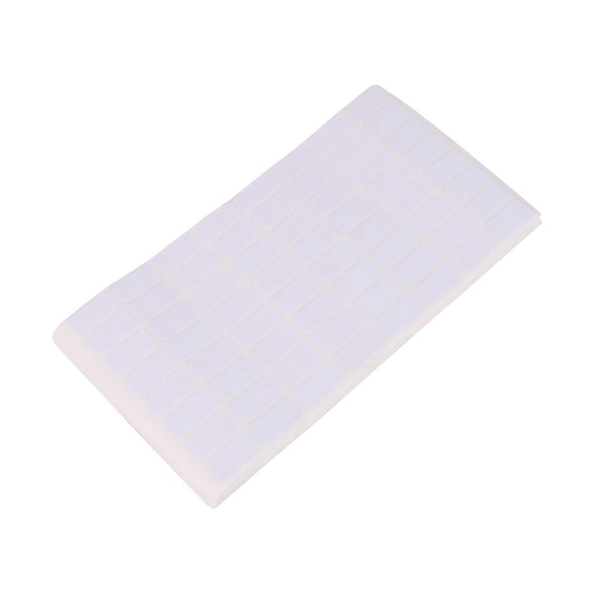 Self Adhesive Label Paper Writable Blank Tag Stickers for Plastic File Folders 50 Sheets White Rectangular Easy to Write On